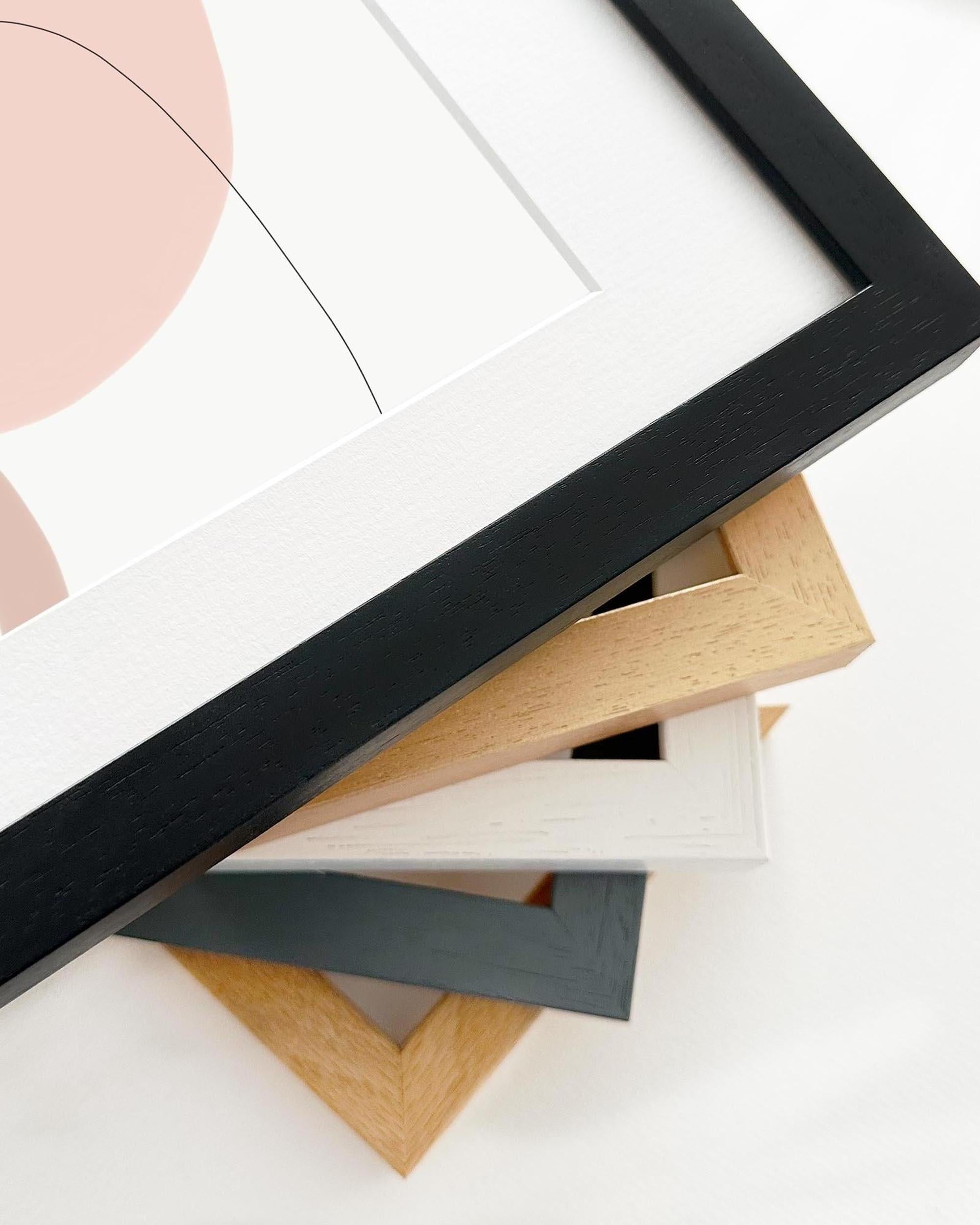 Collection of various photo frames on a white background
