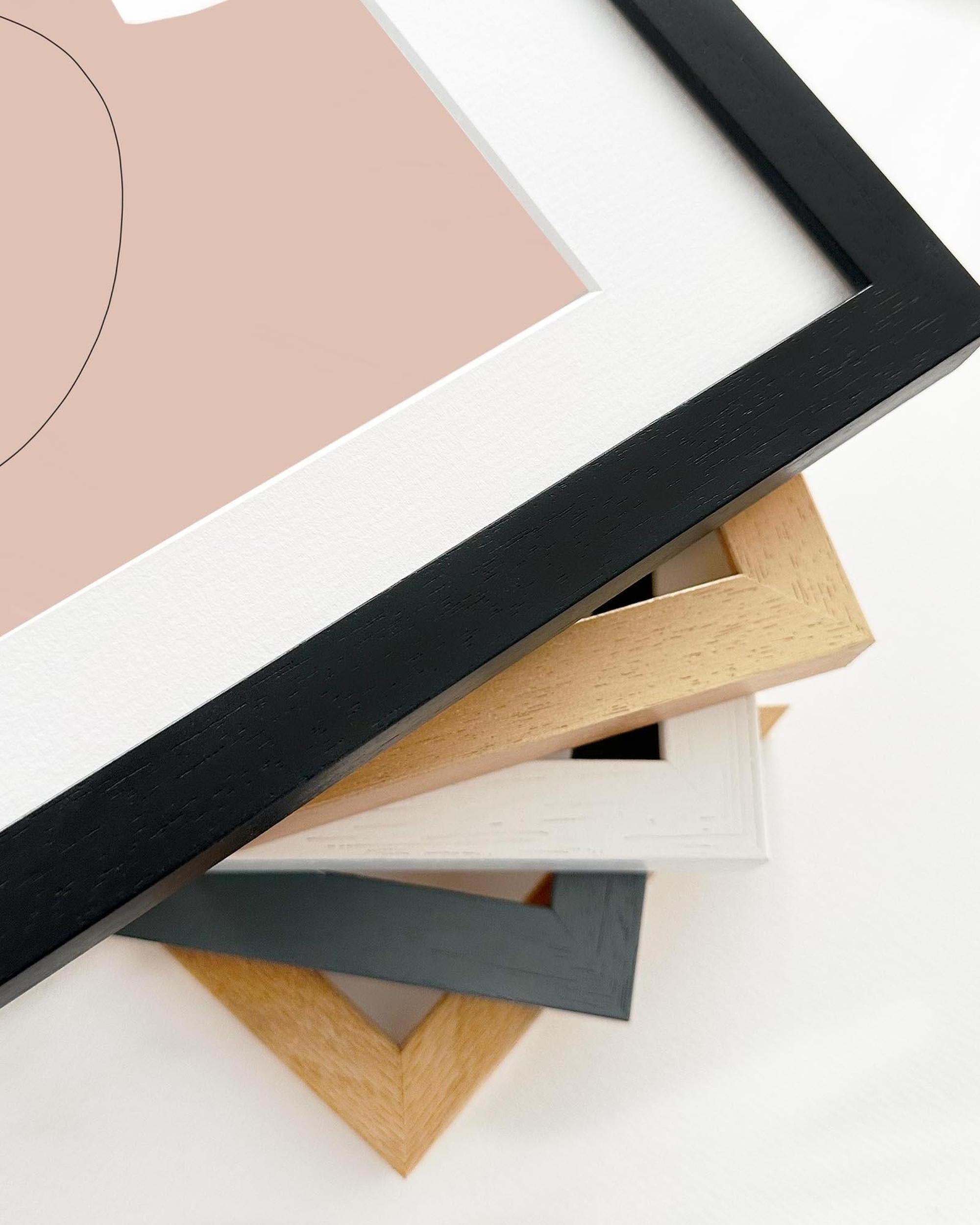 Collection of various photo frames on a white background