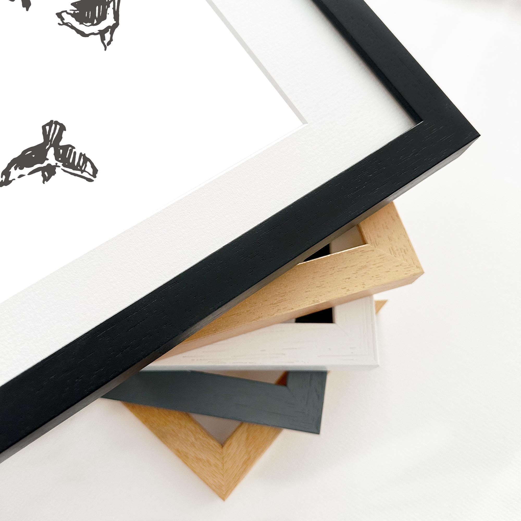 Watercolour Birds 2 Framed Art-Abstract House
