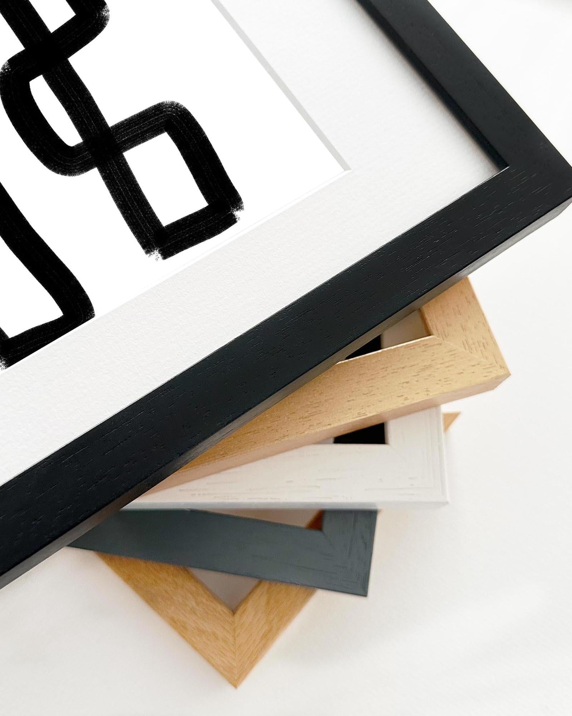 Collection of various photo frames on a white background