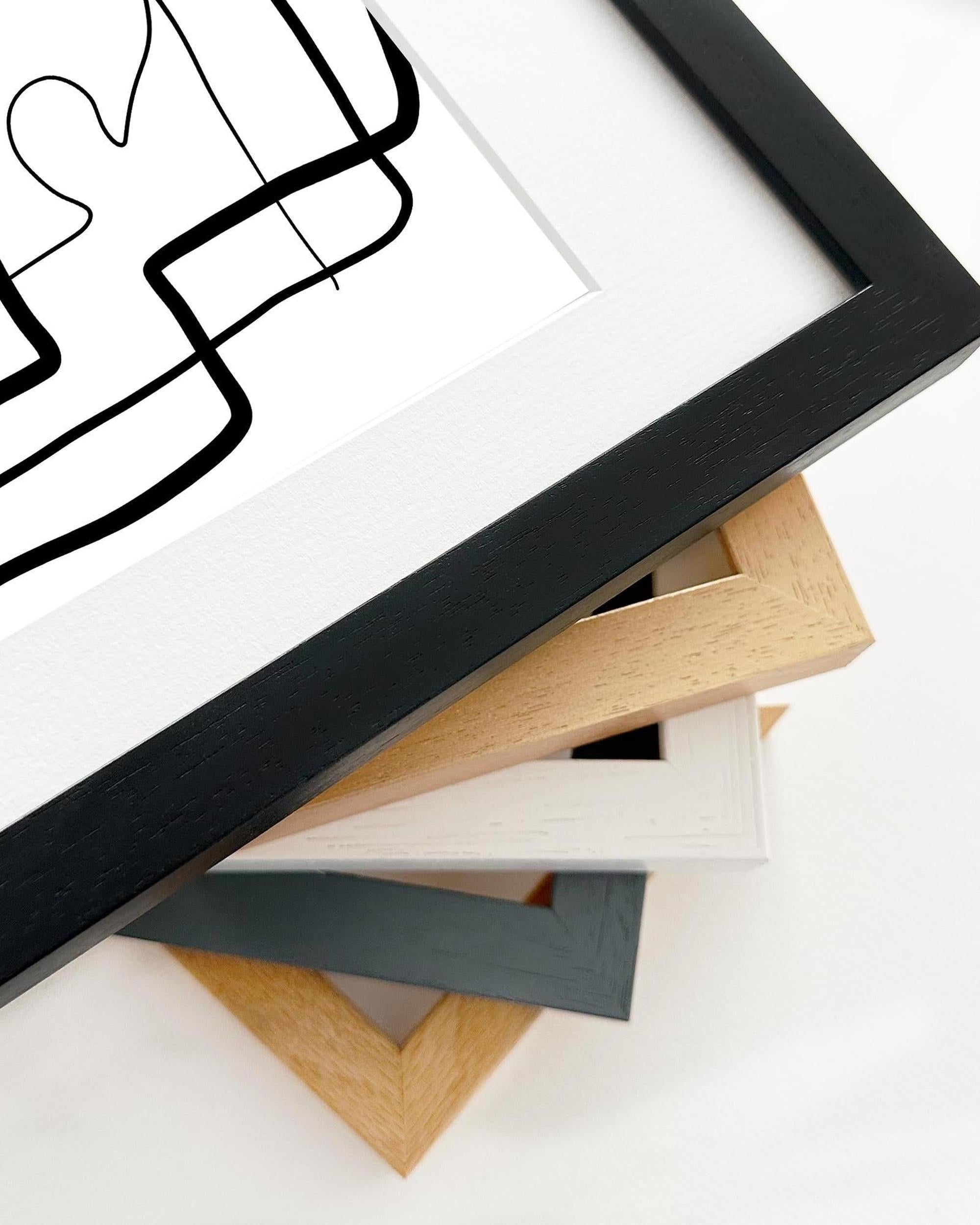 Collection of various photo frames on a white background