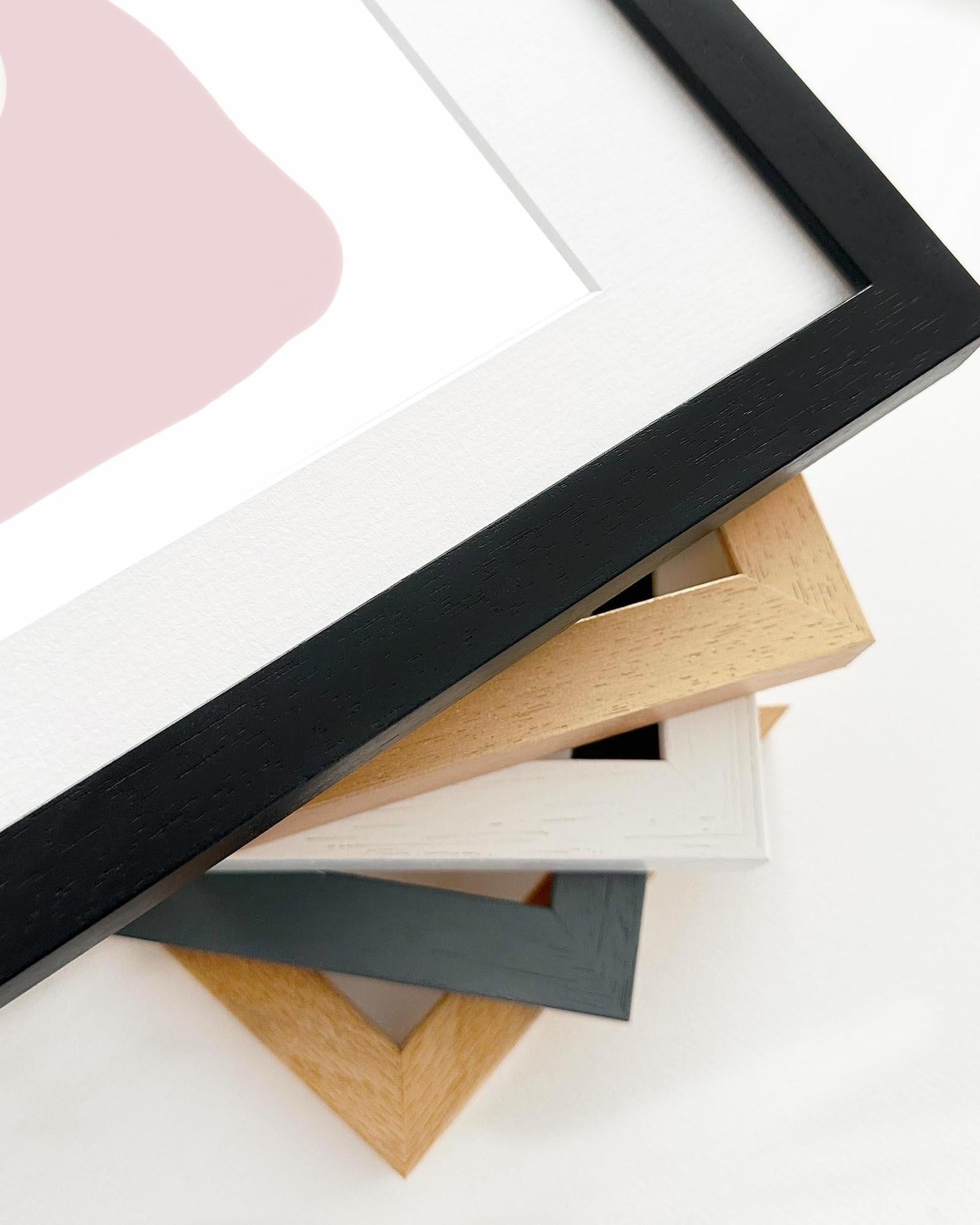 Collection of various photo frames on a white background