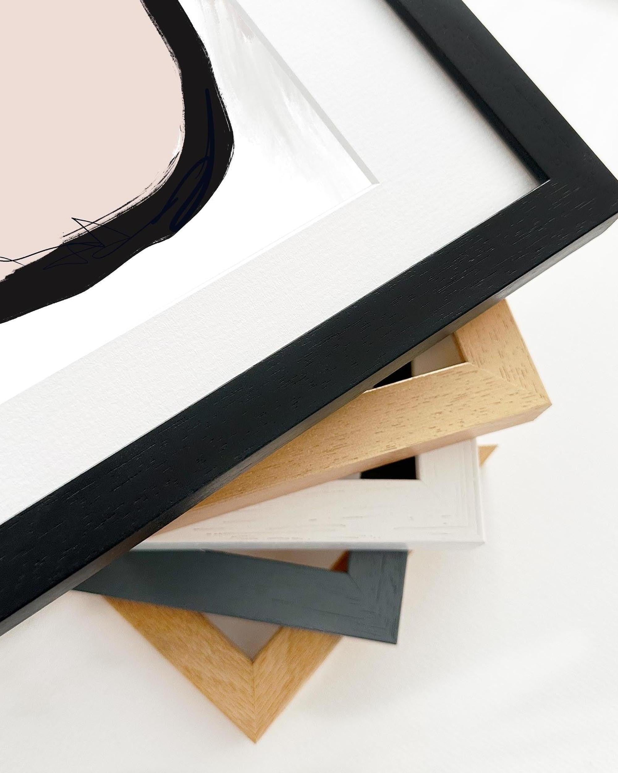 Collection of various photo frames on a white background