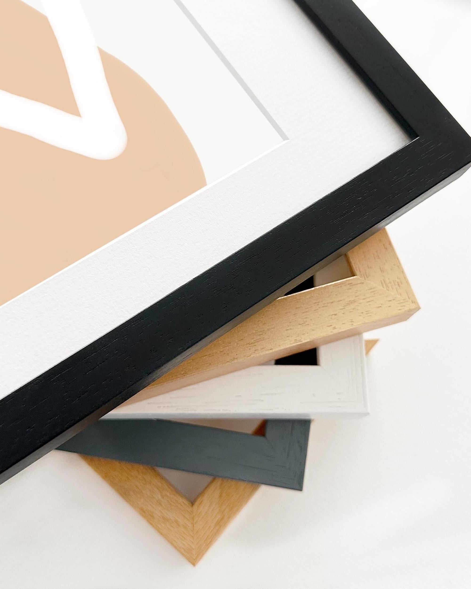 Collection of various photo frames on a white background