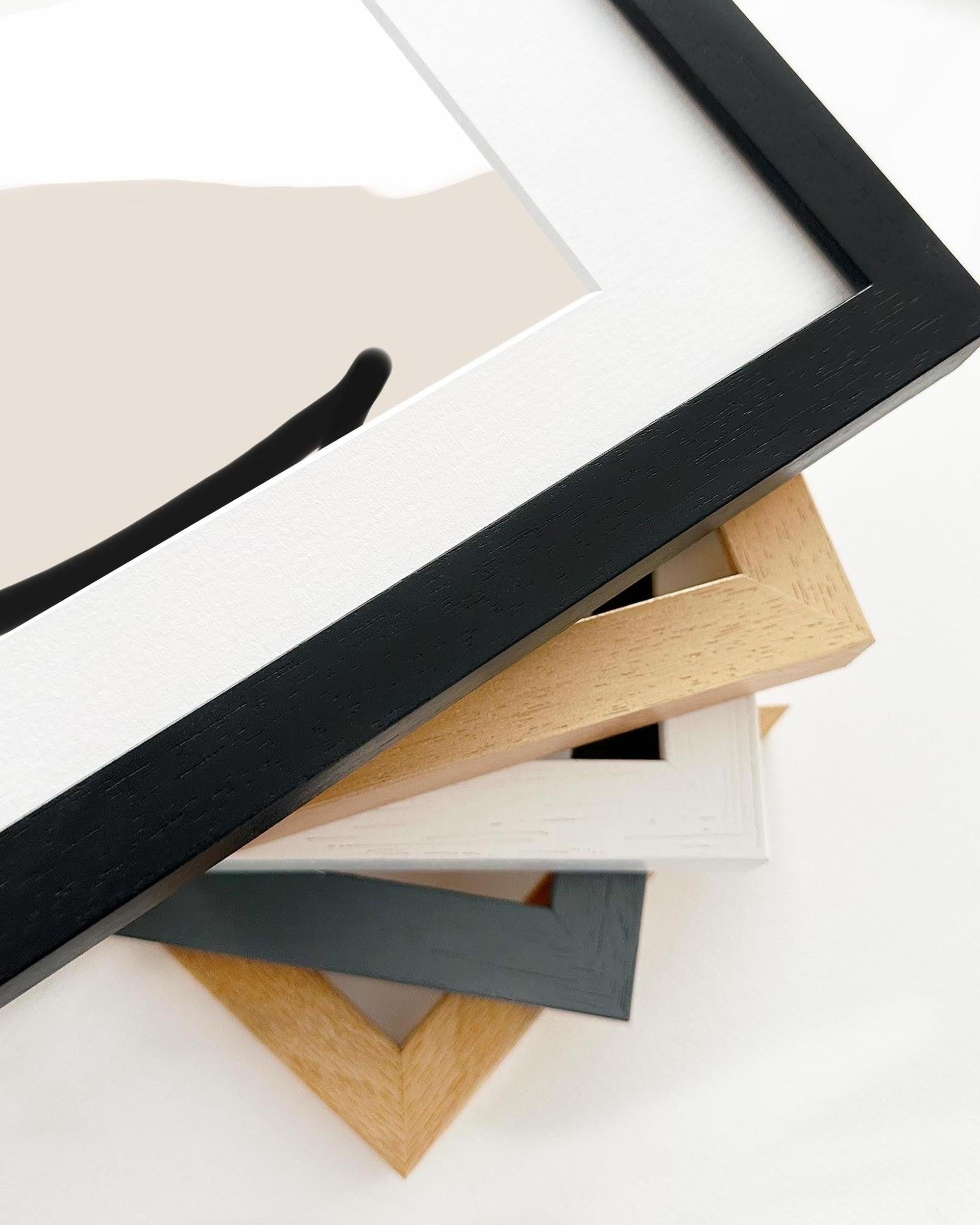 Collection of various photo frames on a white background
