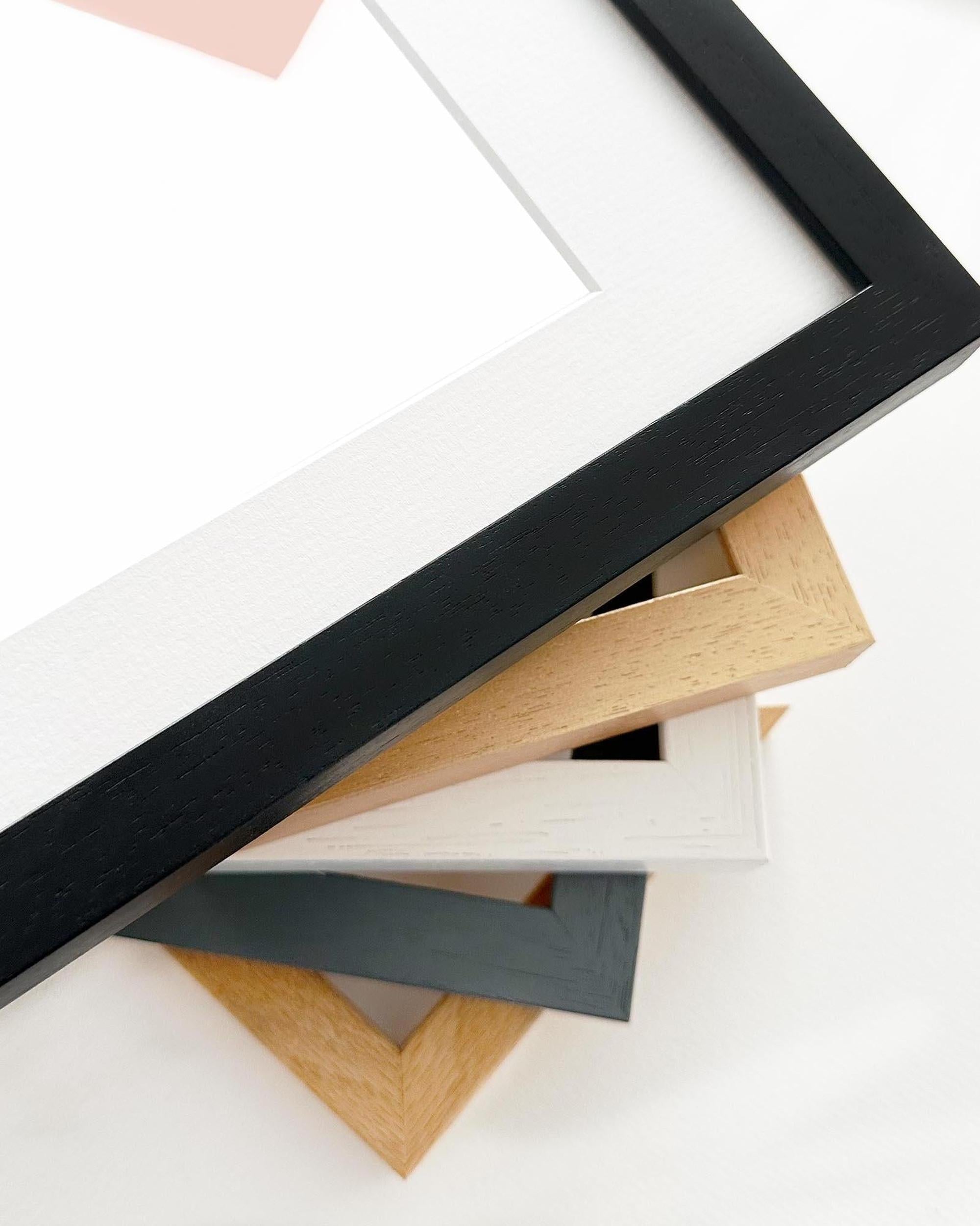 Collection of various photo frames on a white background