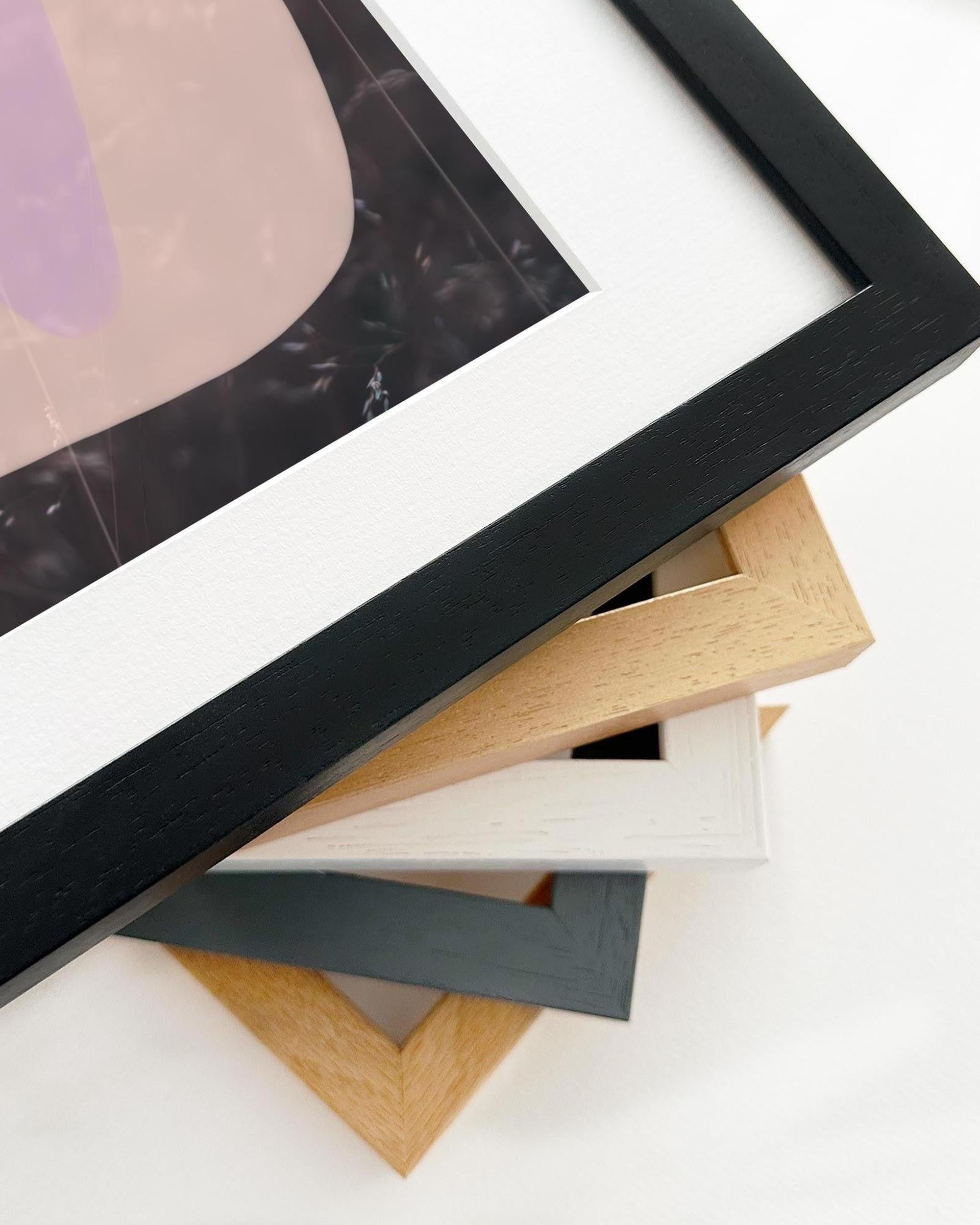 Collection of various photo frames on a white background