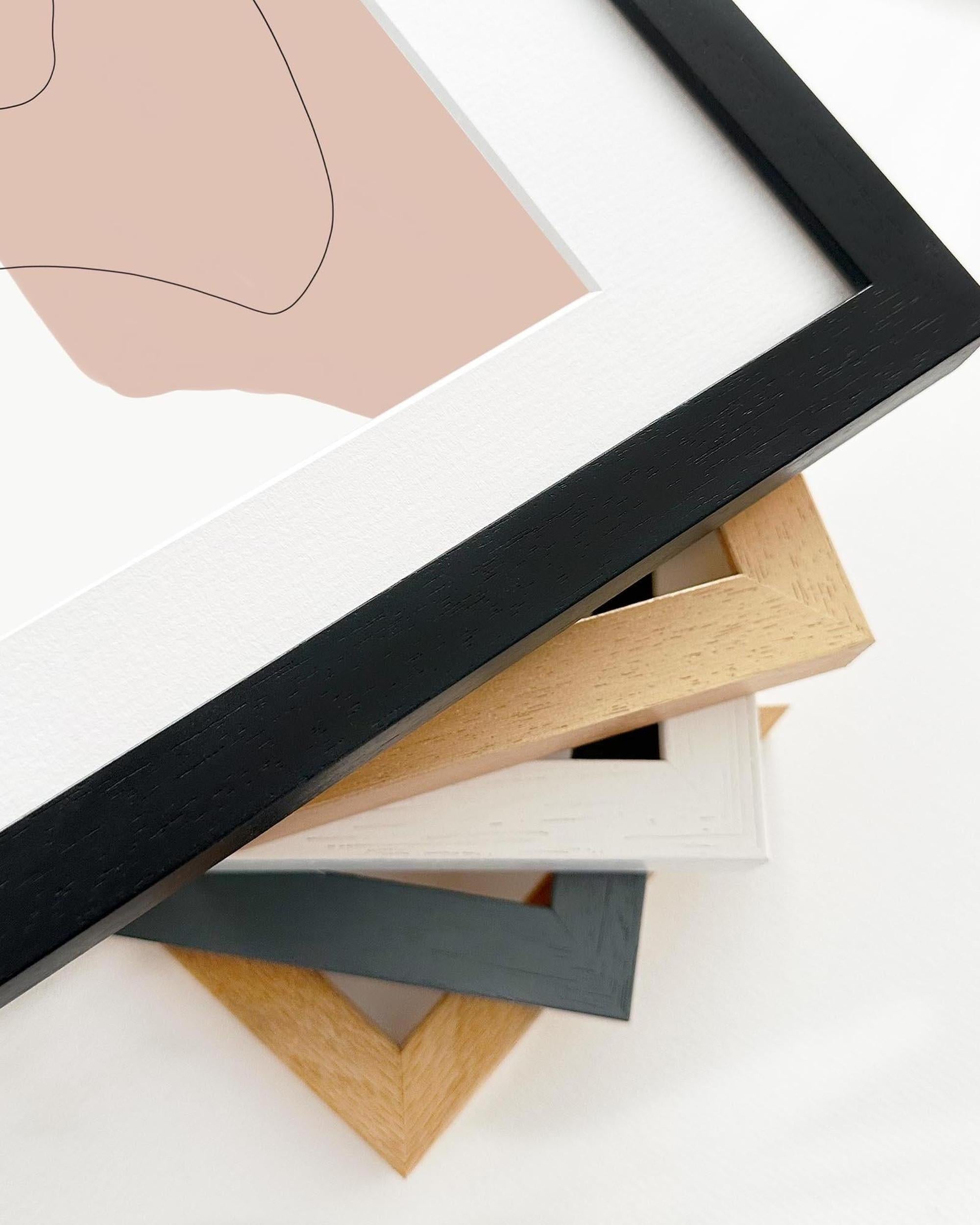 Collection of various photo frames on a white background