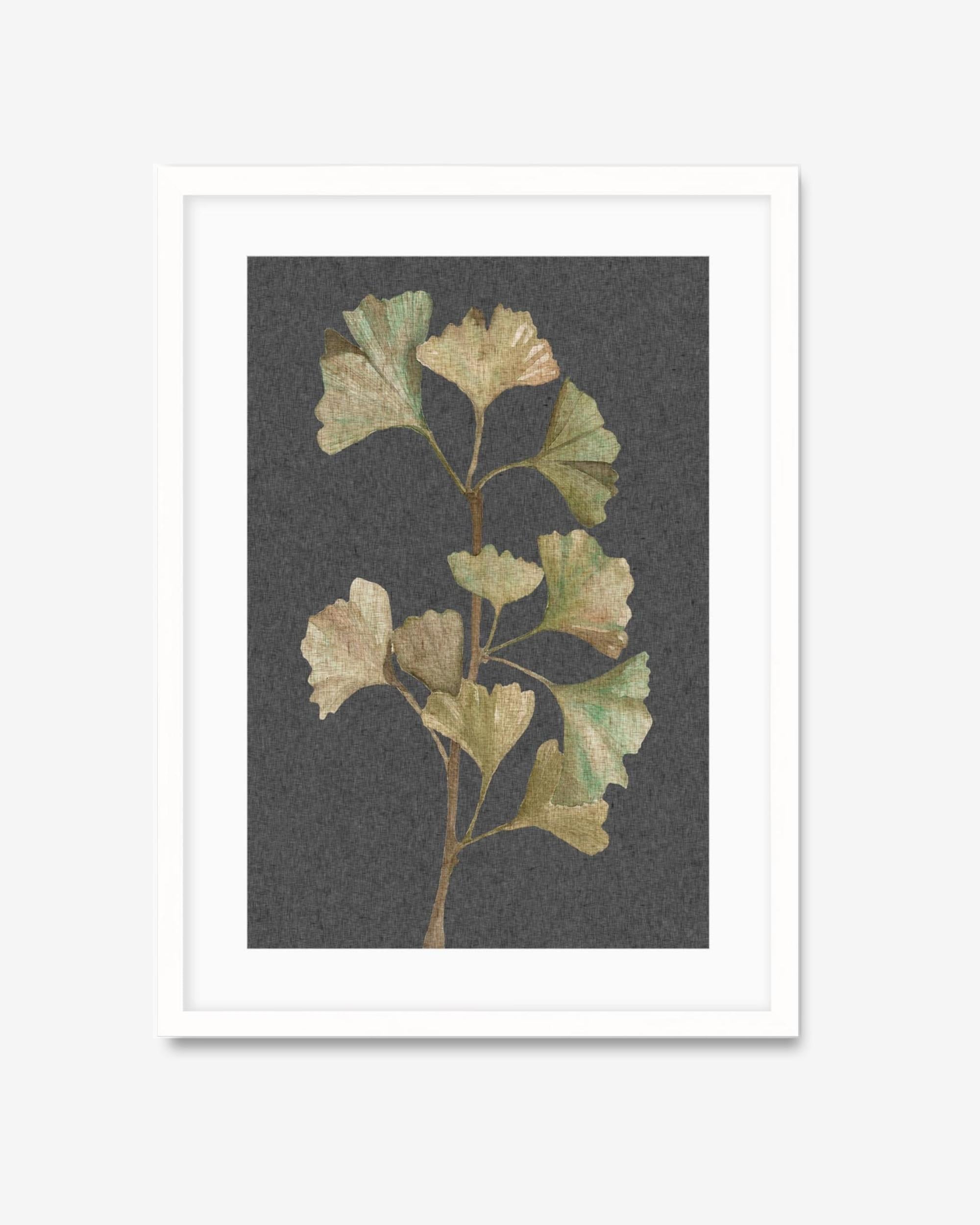 Grey Vintage Stem Art Print