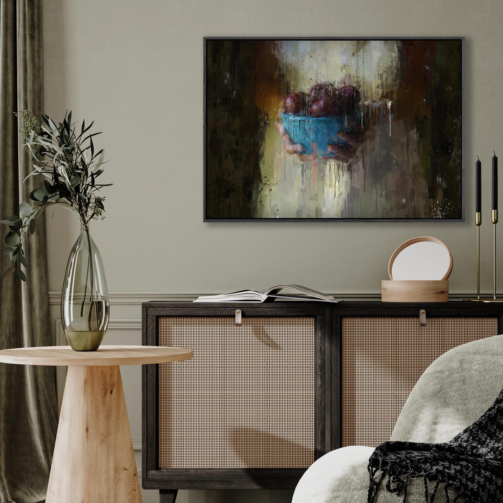 Fruit Oil Painting Framed Canvas-Abstract House