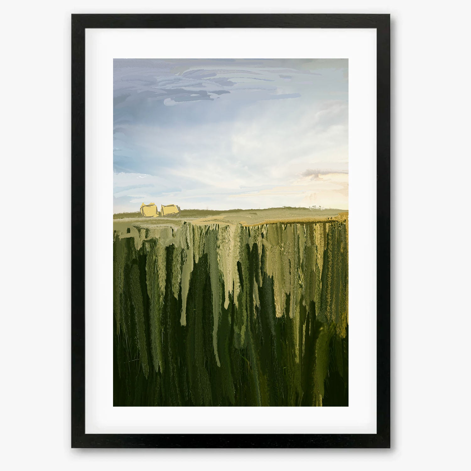 Hay Bales Framed Print-Abstract House