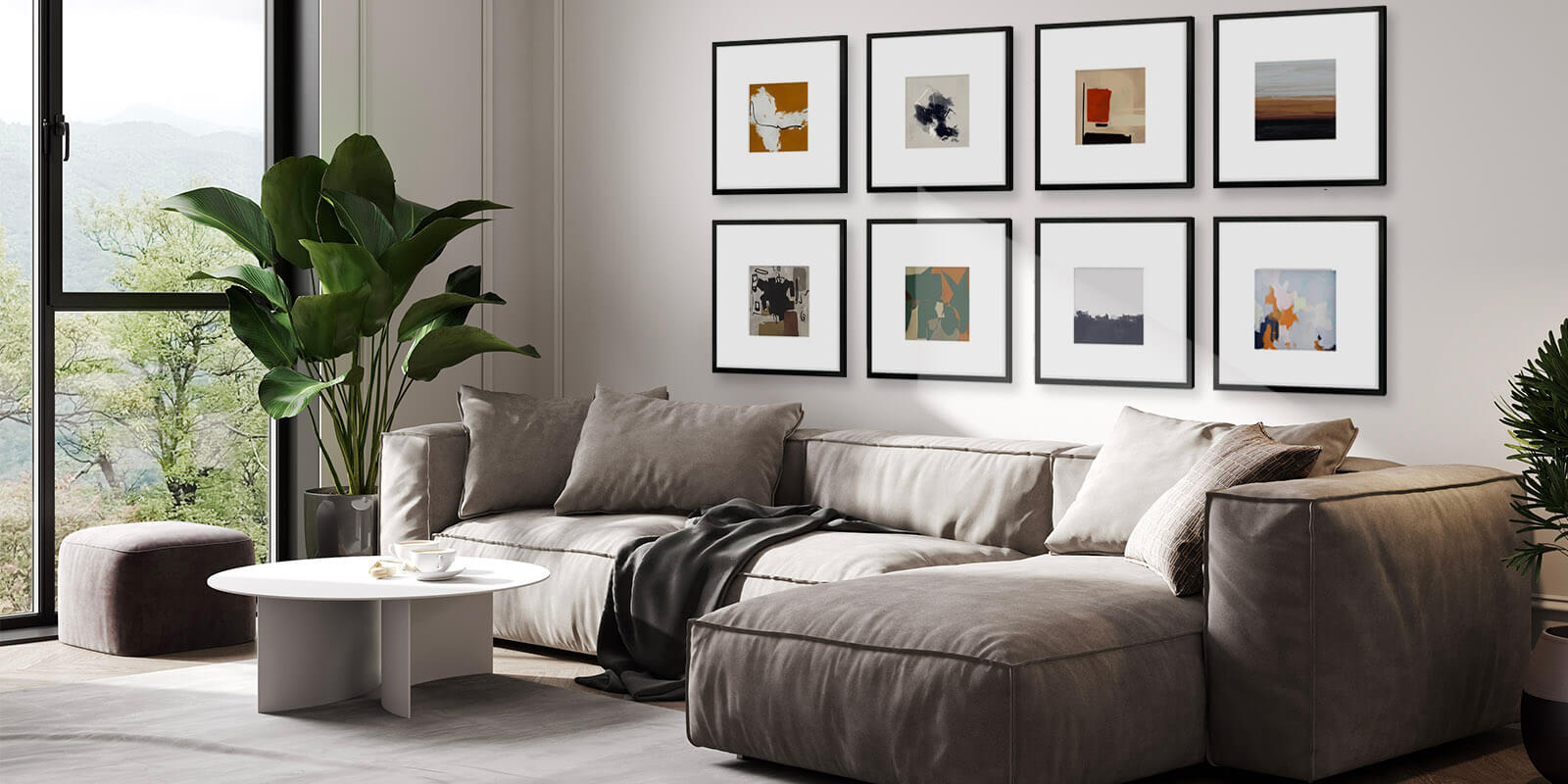 modern abstract art prints UK large gallery wall art