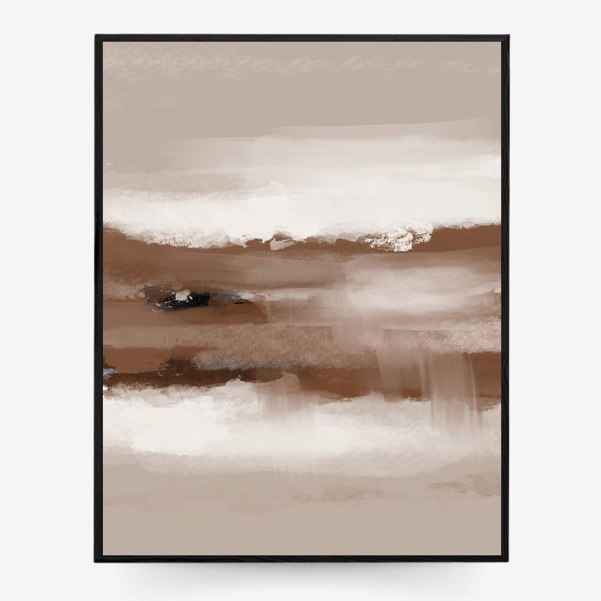 Framed extra large canvas art in brown colours