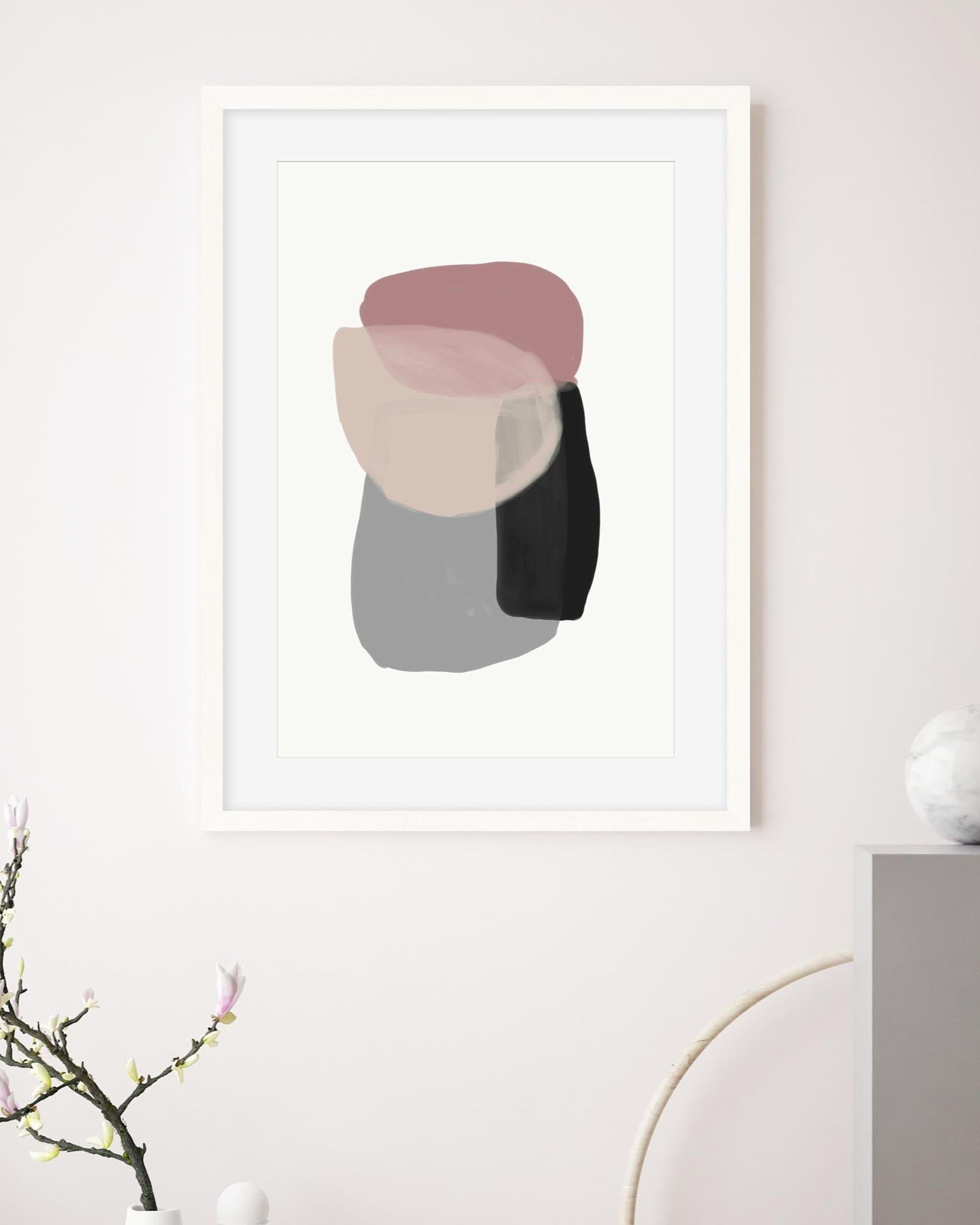 Minimal Abstract Shapes 5 Framed Art-Abstract House