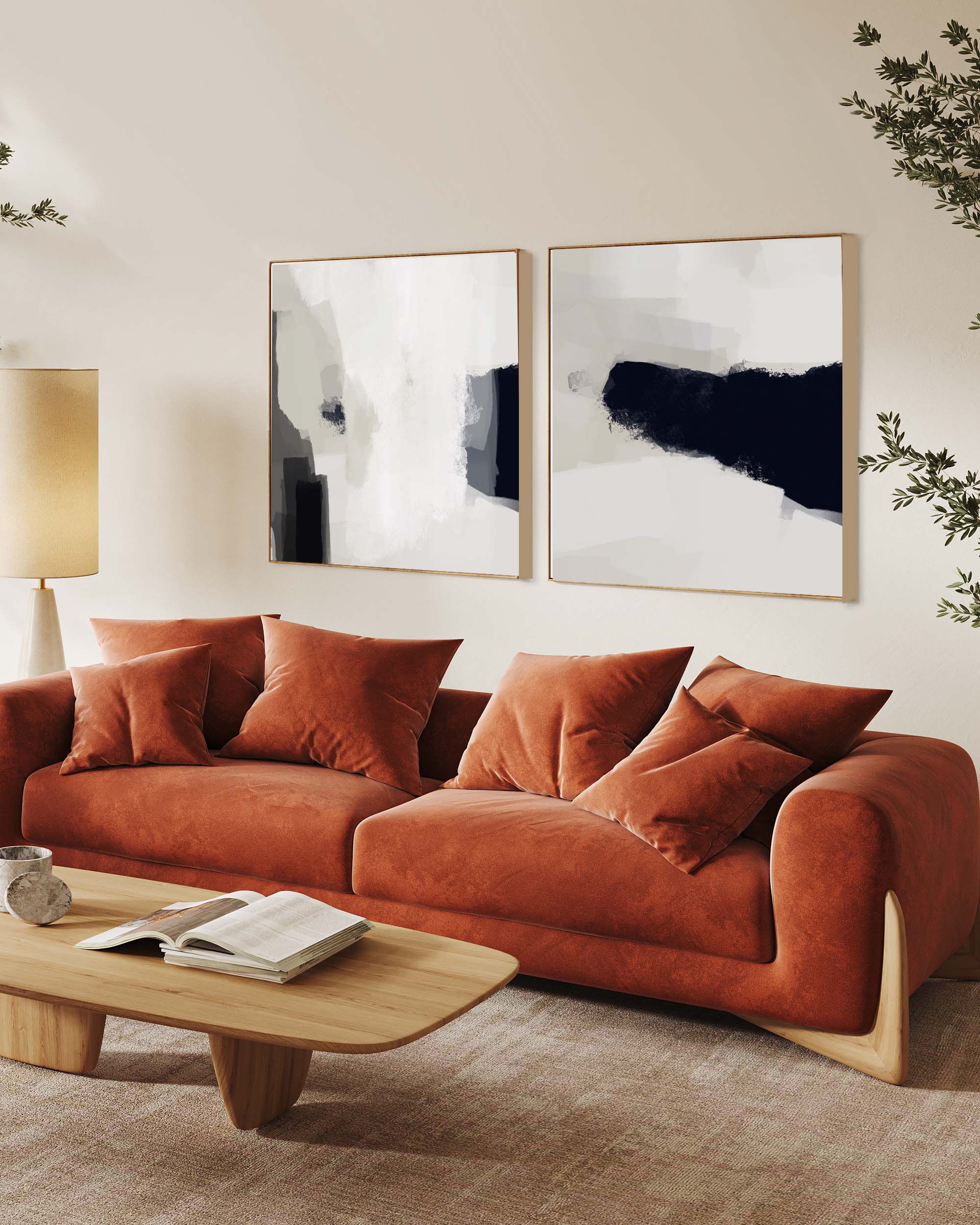 Mono Expressions Canvas Set Of 2