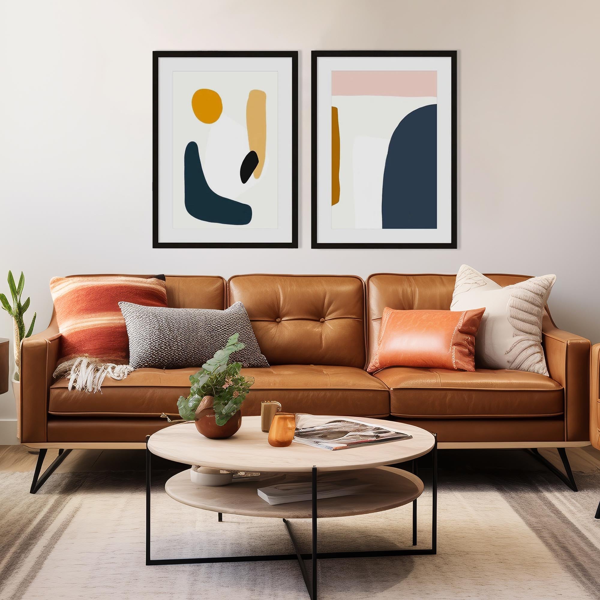 Playful Abstract Colours - Print Set Of 2-Abstract House
