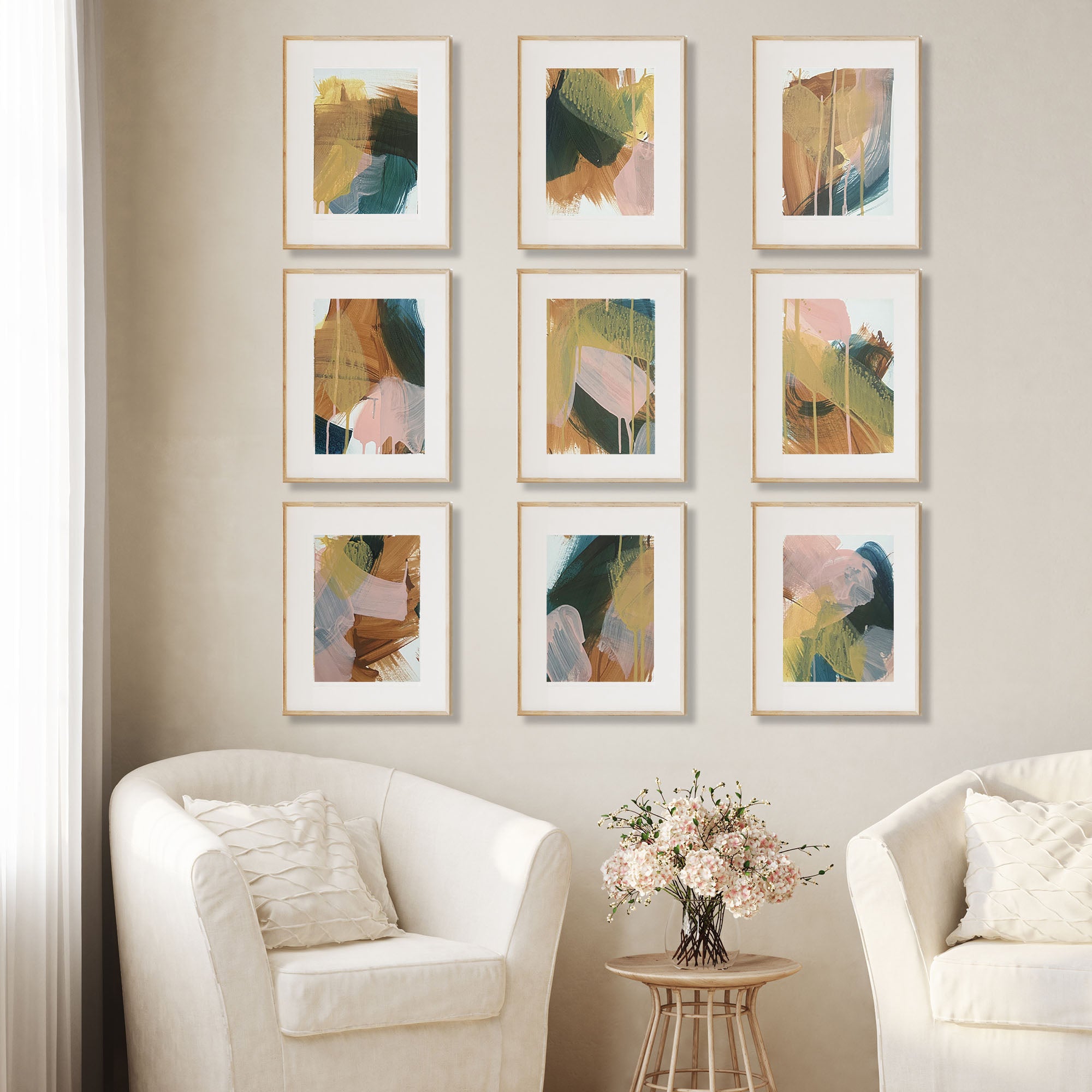 Silver Linings Original Painting Gallery Set-Abstract House