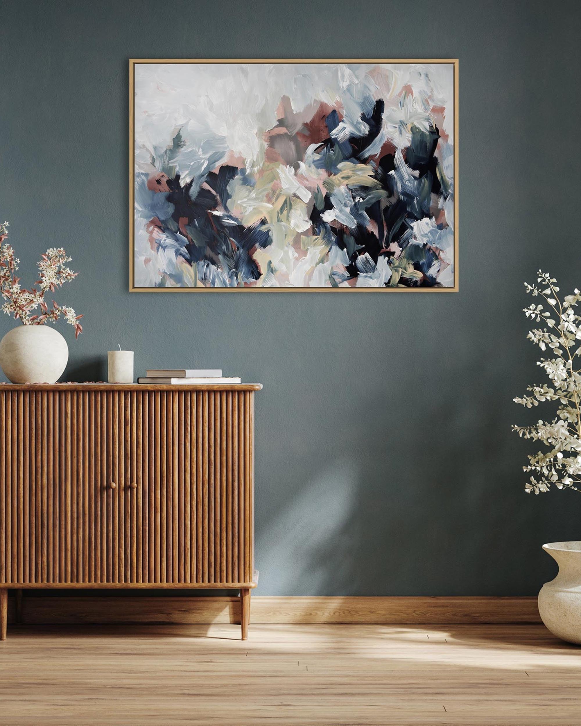 Abstract 449 Framed Canvas-Abstract House