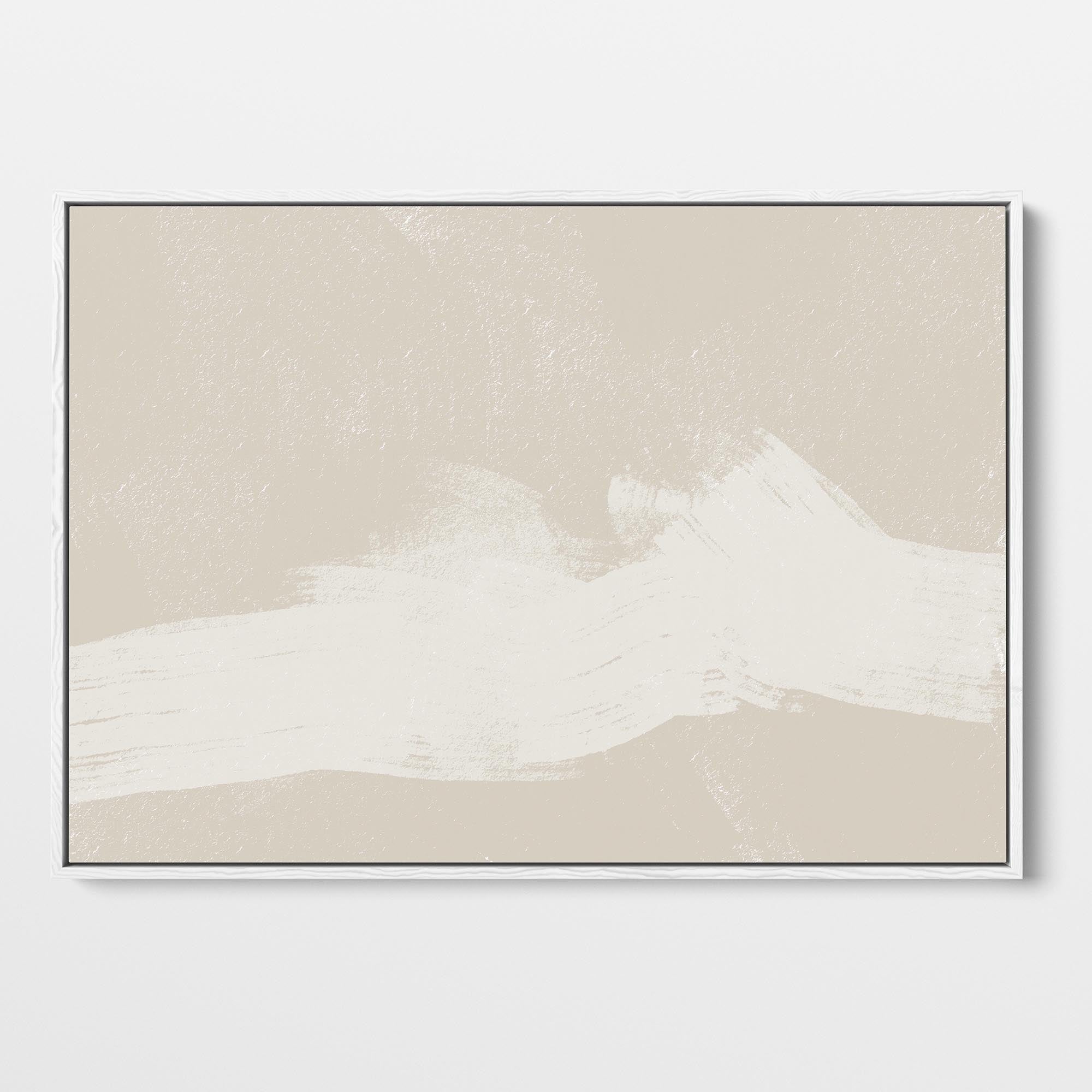 Neutral Abstract Sands Framed Canvas