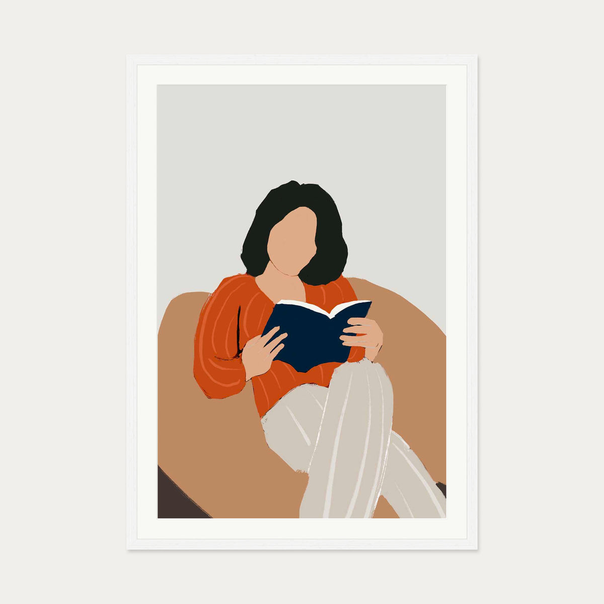 A Good Book — 70 x 100 cm — White Frame