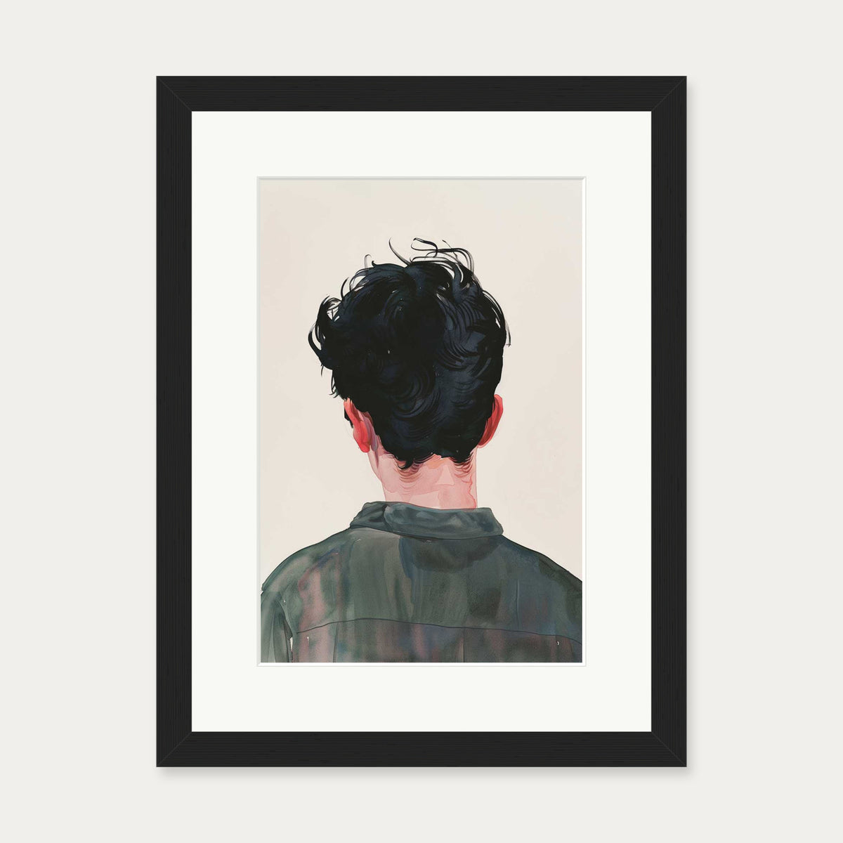 A Portrait Wall Art Print — 30 x 40 cm — Black Frame