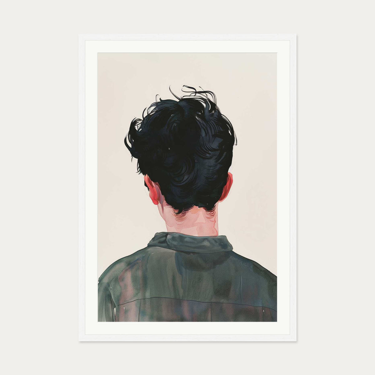 A Portrait Wall Art Print — 70 x 100 cm — White Frame