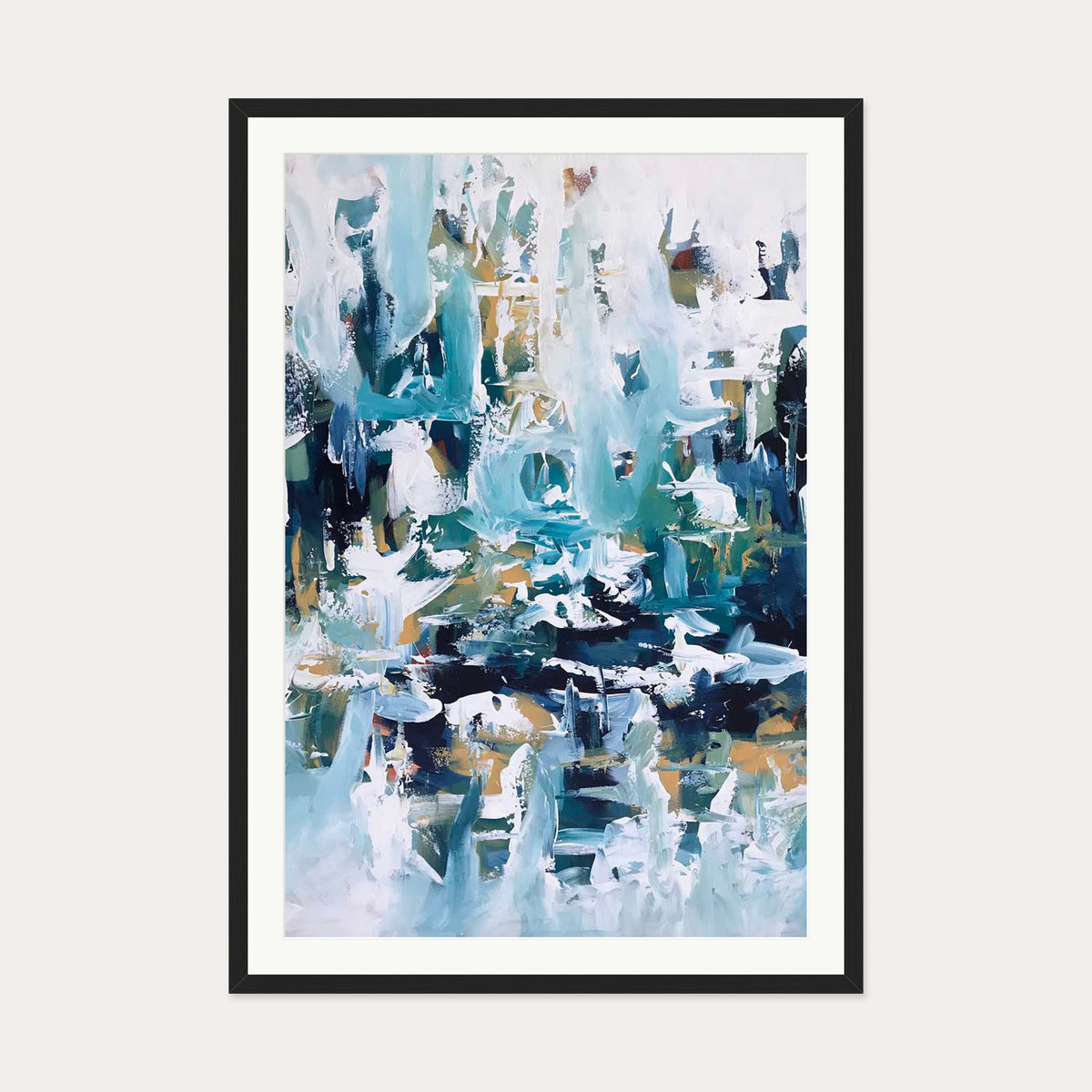 Abstract 103 Art Print — 70 x 100 cm — Black Frame