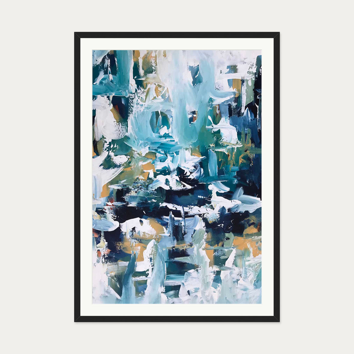 Abstract 104 Art Print — 70 x 100 cm — Black Frame