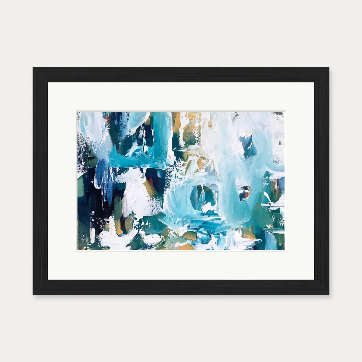Abstract 105 Art Print — 30 x 40 cm — Black Frame