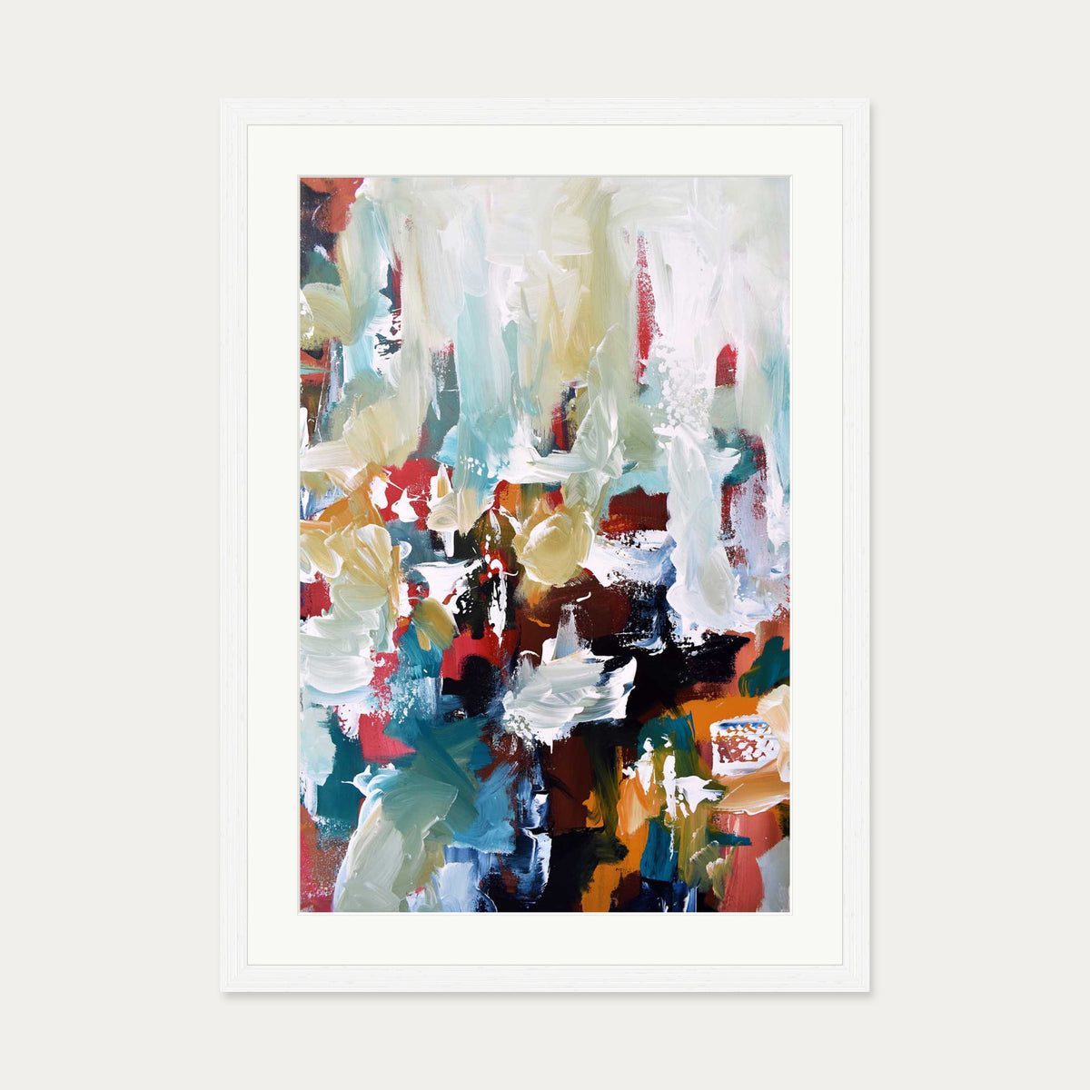 Abstract 108 Art Print — 50 x 70 cm — White Frame