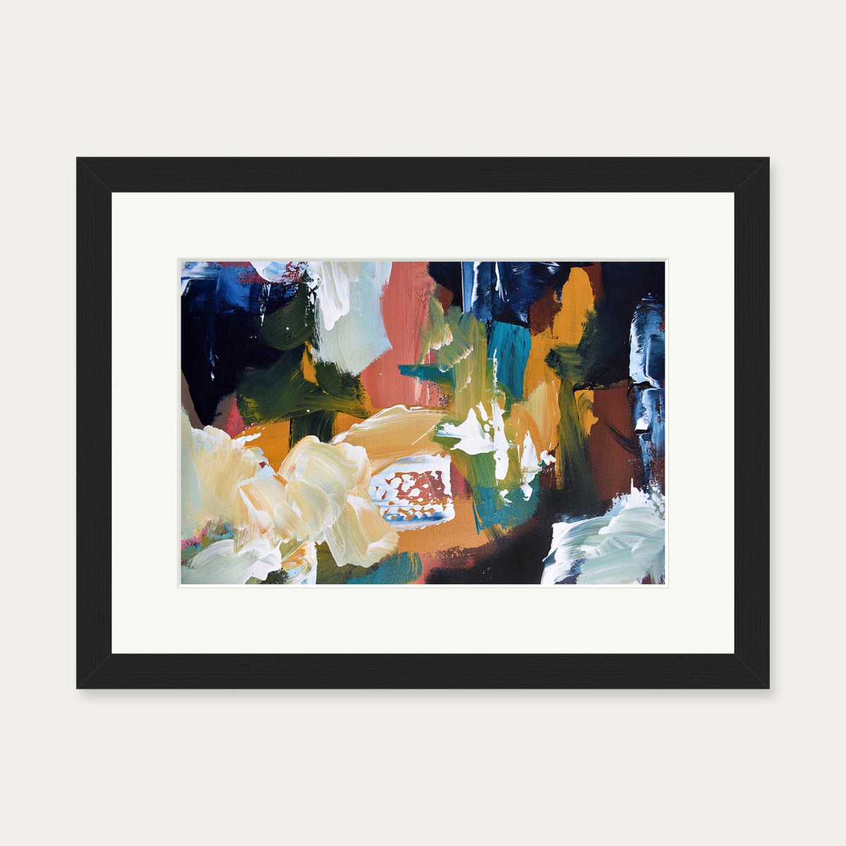 Abstract 109 Art Print — 30 x 40 cm — Black Frame