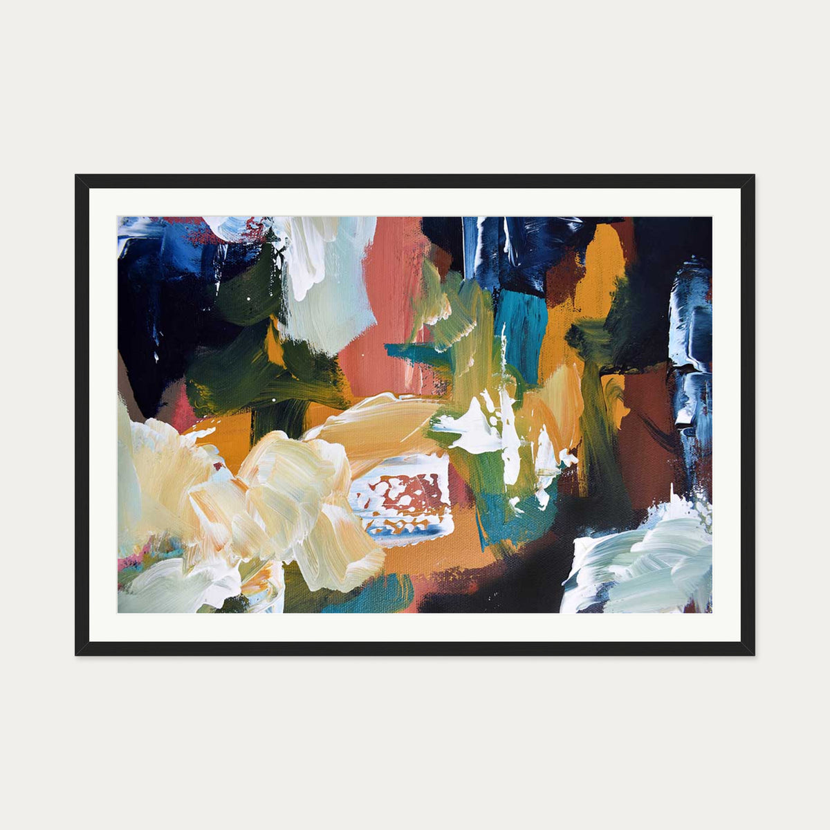 Abstract 109 Art Print — 70 x 100 cm — Black Frame