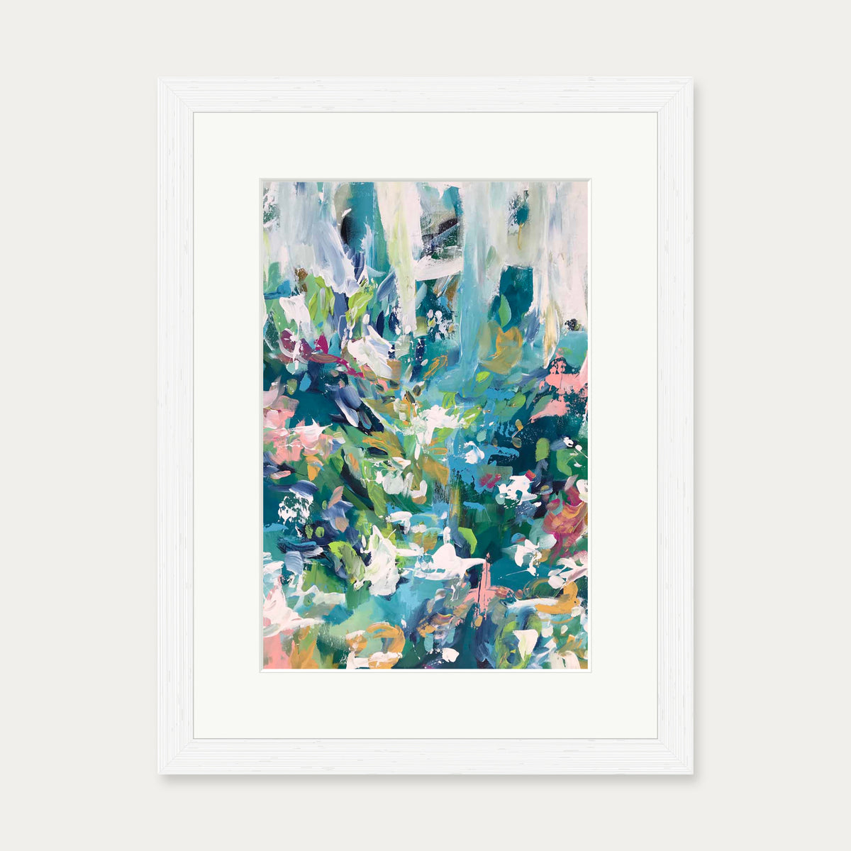 Abstract 110 Art Print — 30 x 40 cm — White Frame