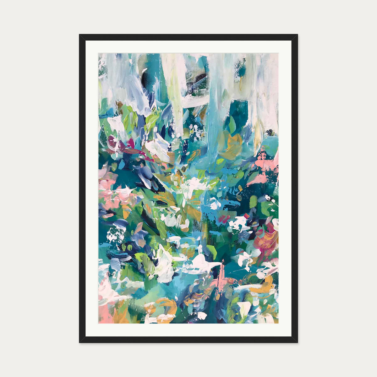 Abstract 110 Art Print — 70 x 100 cm — Black Frame