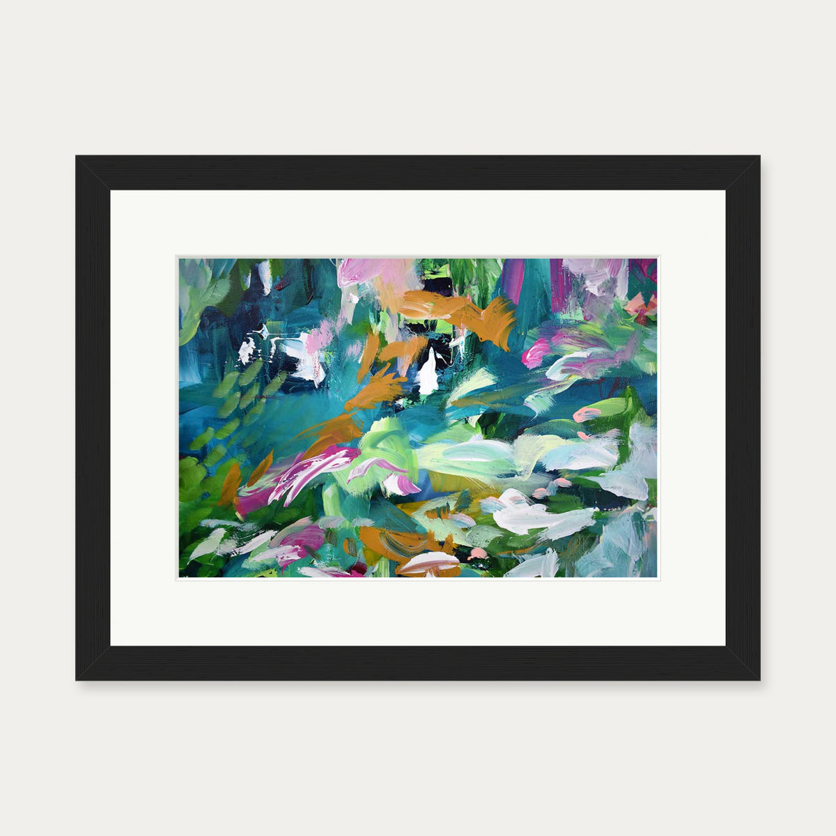 Abstract 142 Art Print — 30 x 40 cm — Black Frame