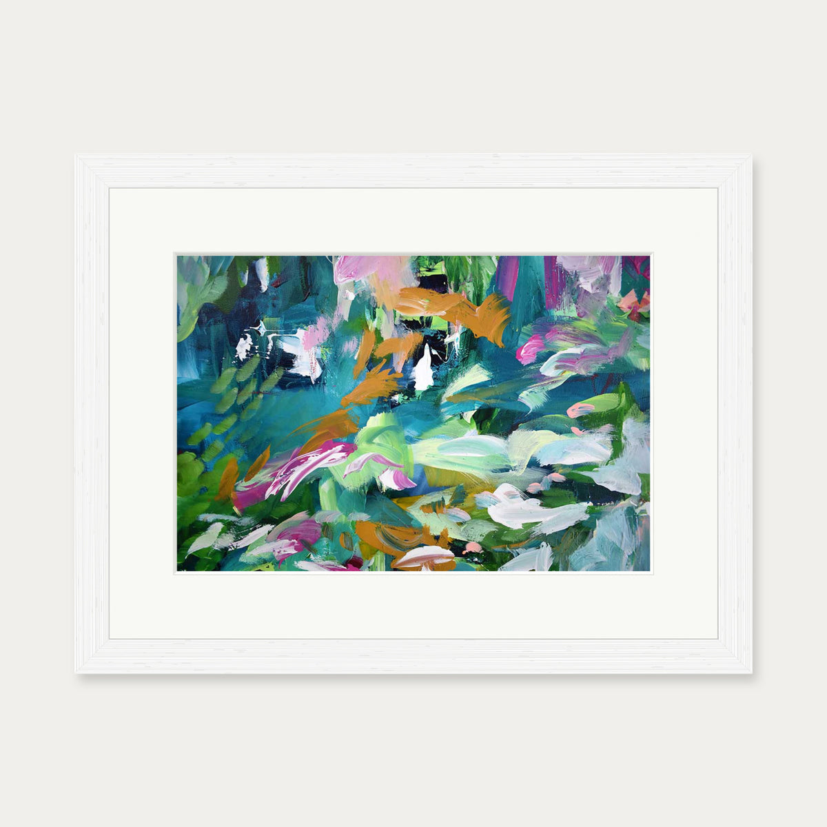 Abstract 142 Art Print — 30 x 40 cm — White Frame