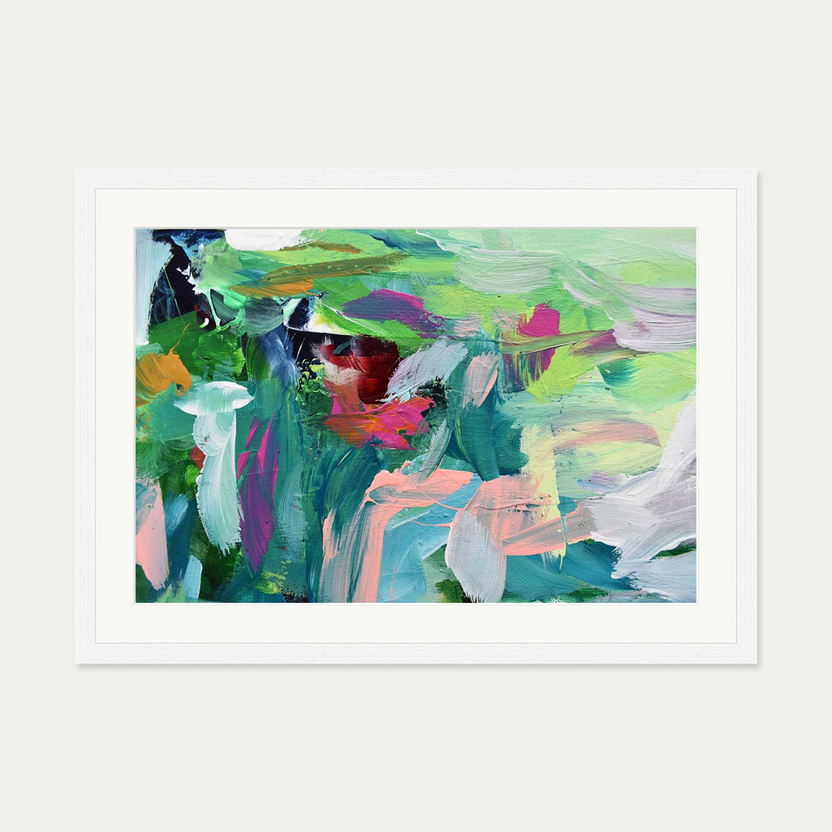 Abstract 143 Art Print — 50 x 70 cm — White Frame