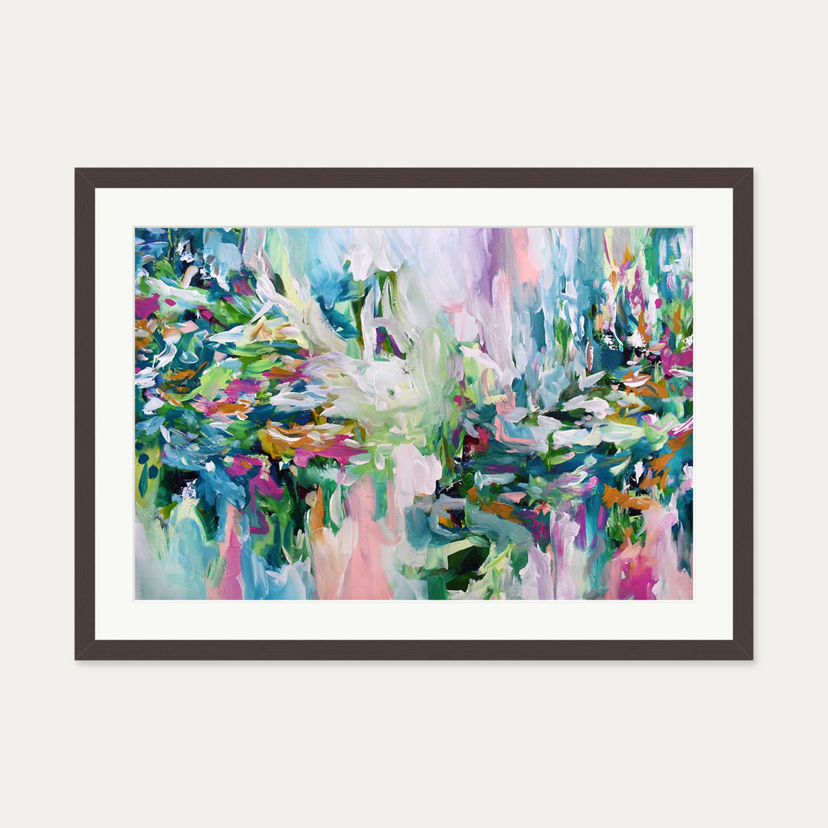 Abstract 149 Art Print — 50 x 70 cm — Brown Frame