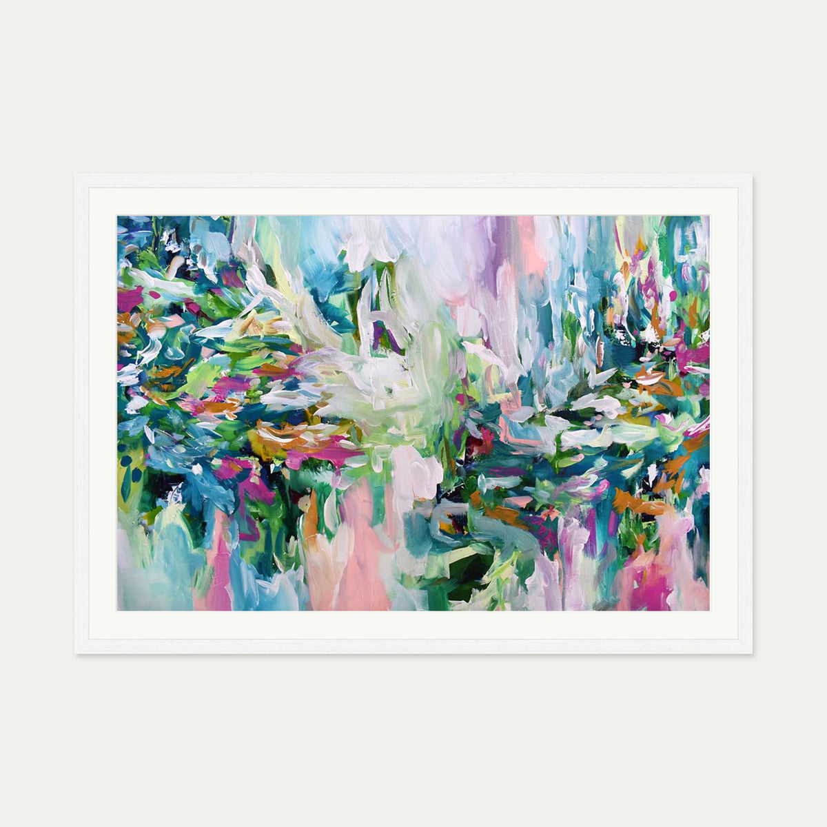 Abstract 149 Art Print — 70 x 100 cm — White Frame