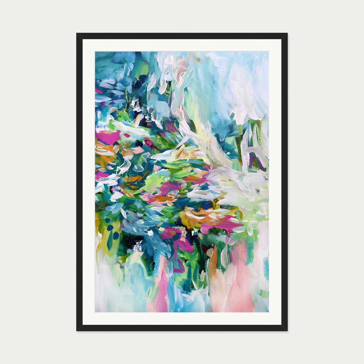 Abstract 150 Art Print — 70 x 100 cm — Black Frame