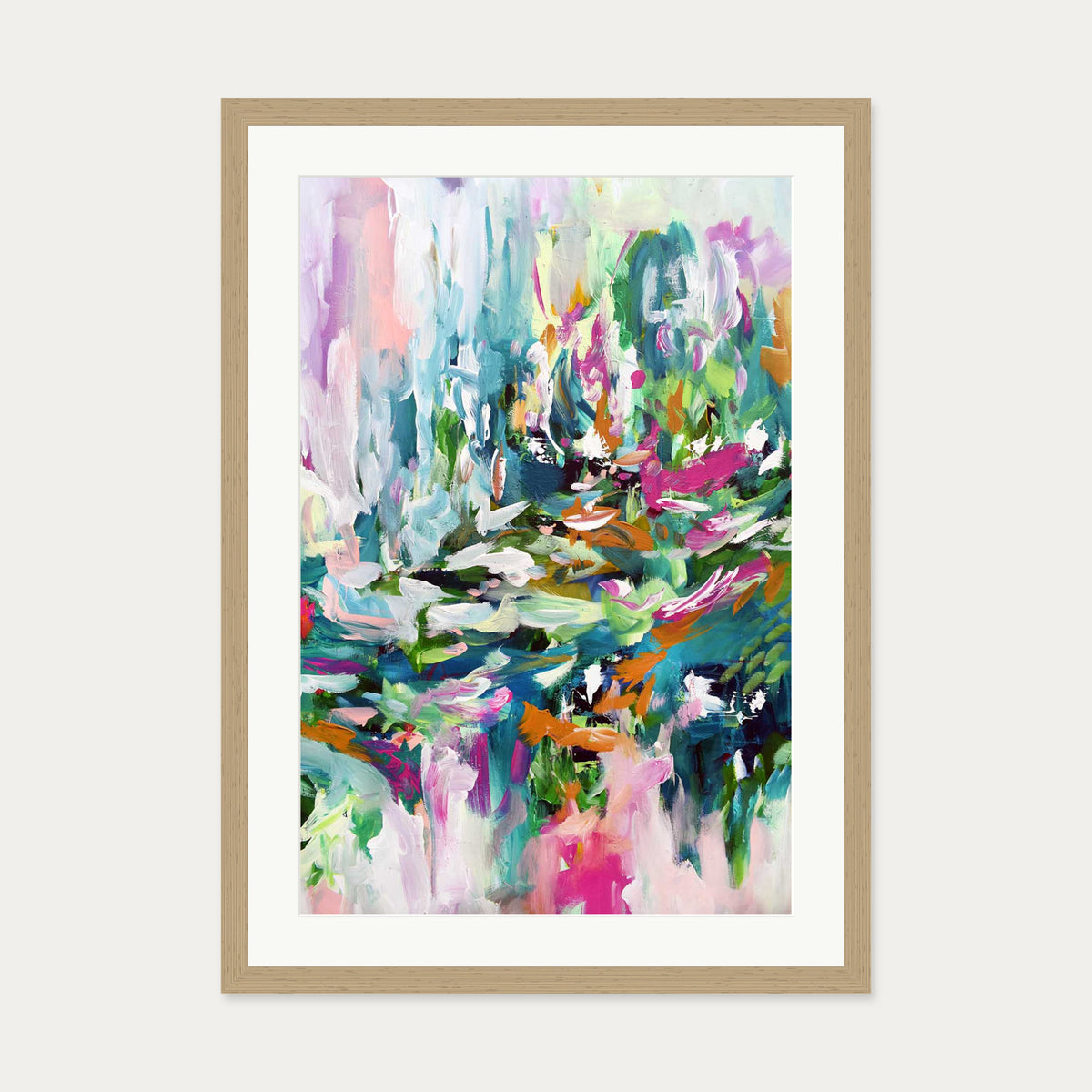 Abstract 151 Art Print — 50 x 70 cm — Oak Frame