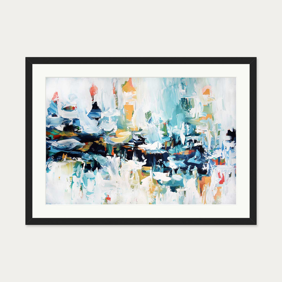 Abstract 154 Art Print — 50 x 70 cm — Black Frame