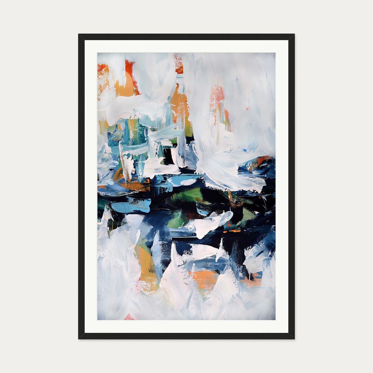 Abstract 155 Art Print — 70 x 100 cm — Black Frame