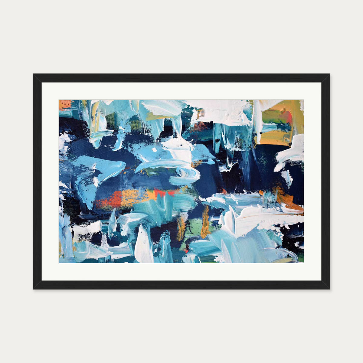 Abstract 157 Art Print — 50 x 70 cm — Black Frame