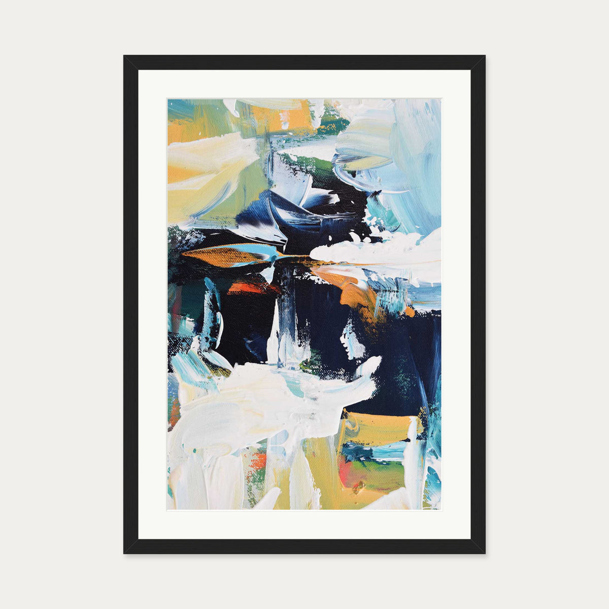 Abstract 158 Art Print — 50 x 70 cm — Black Frame