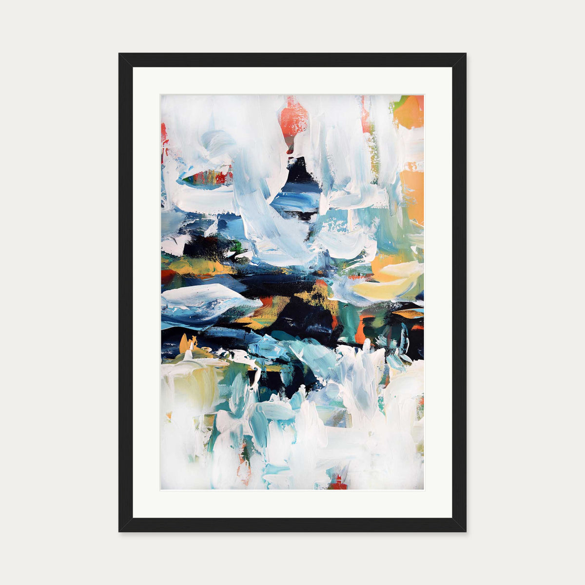 Abstract 160 Art Print — 50 x 70 cm — Black Frame