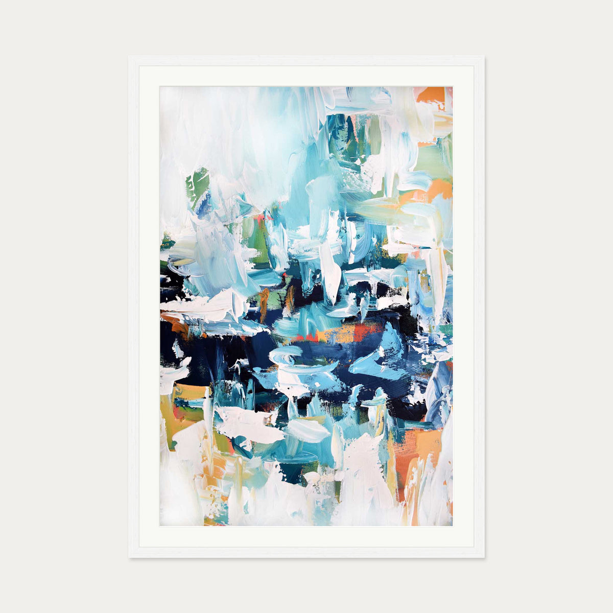 Abstract 161 Art Print — 70 x 100 cm — White Frame