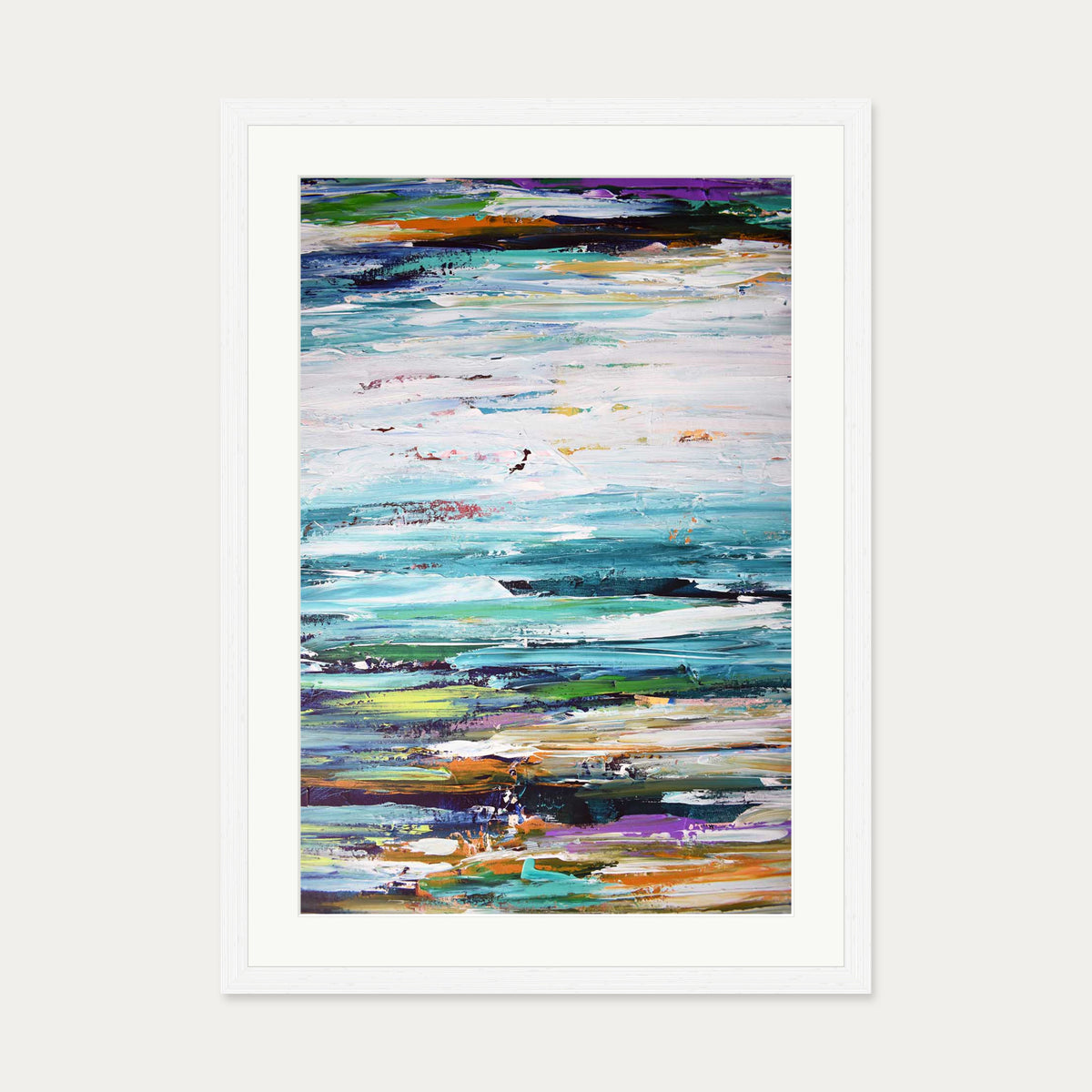 Abstract 166 Art Print — 50 x 70 cm — White Frame