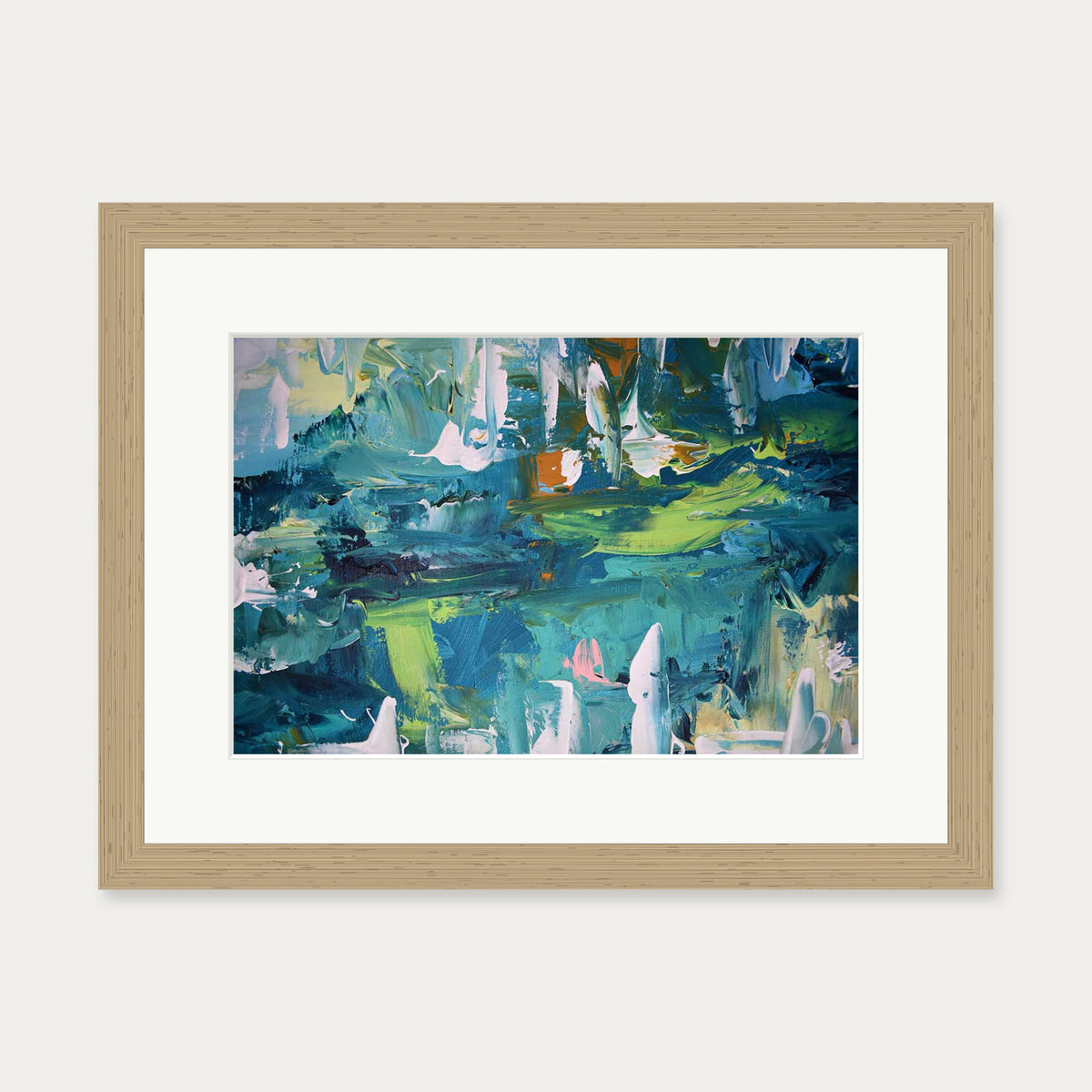 Abstract 168 Art Print — 30 x 40 cm — Oak Frame