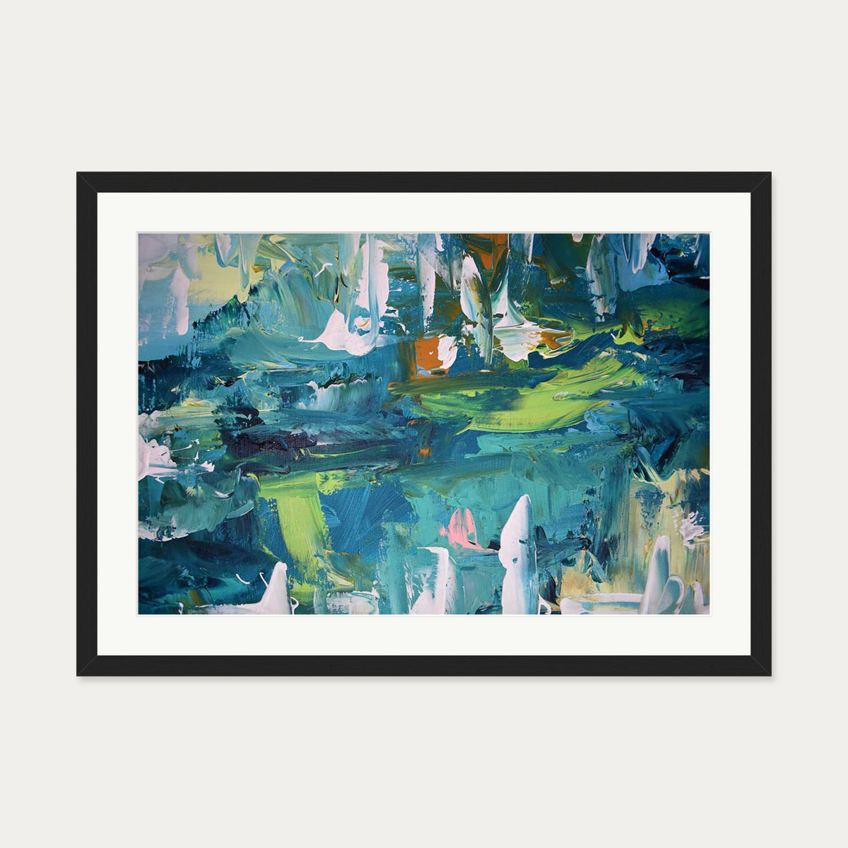 Abstract 168 Art Print — 50 x 70 cm — Black Frame